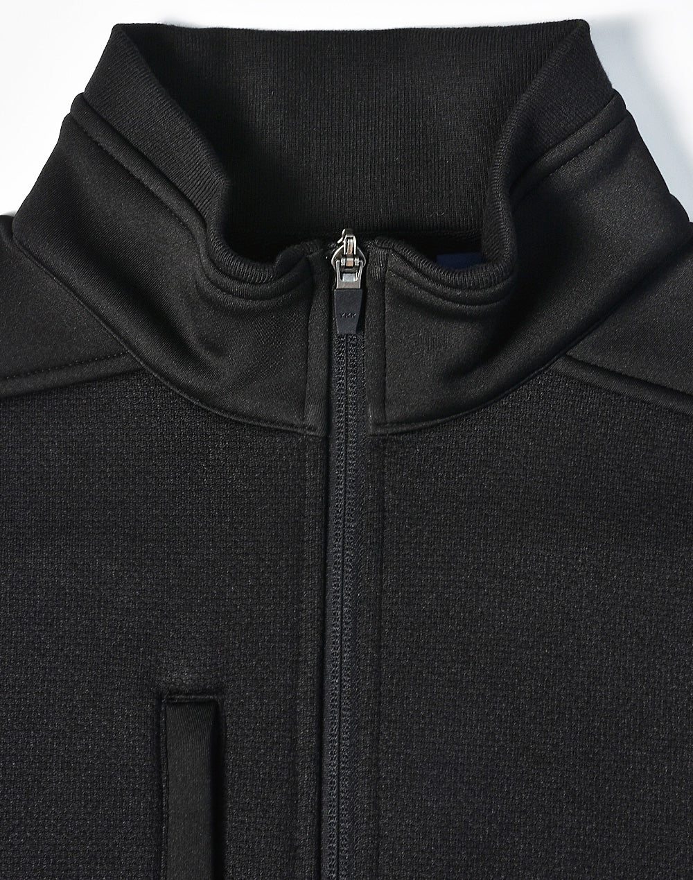 Jacquard Fleece Bomber Jacket - Black - View