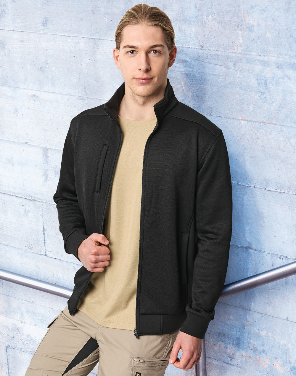 Jacquard Fleece Bomber Jacket - view