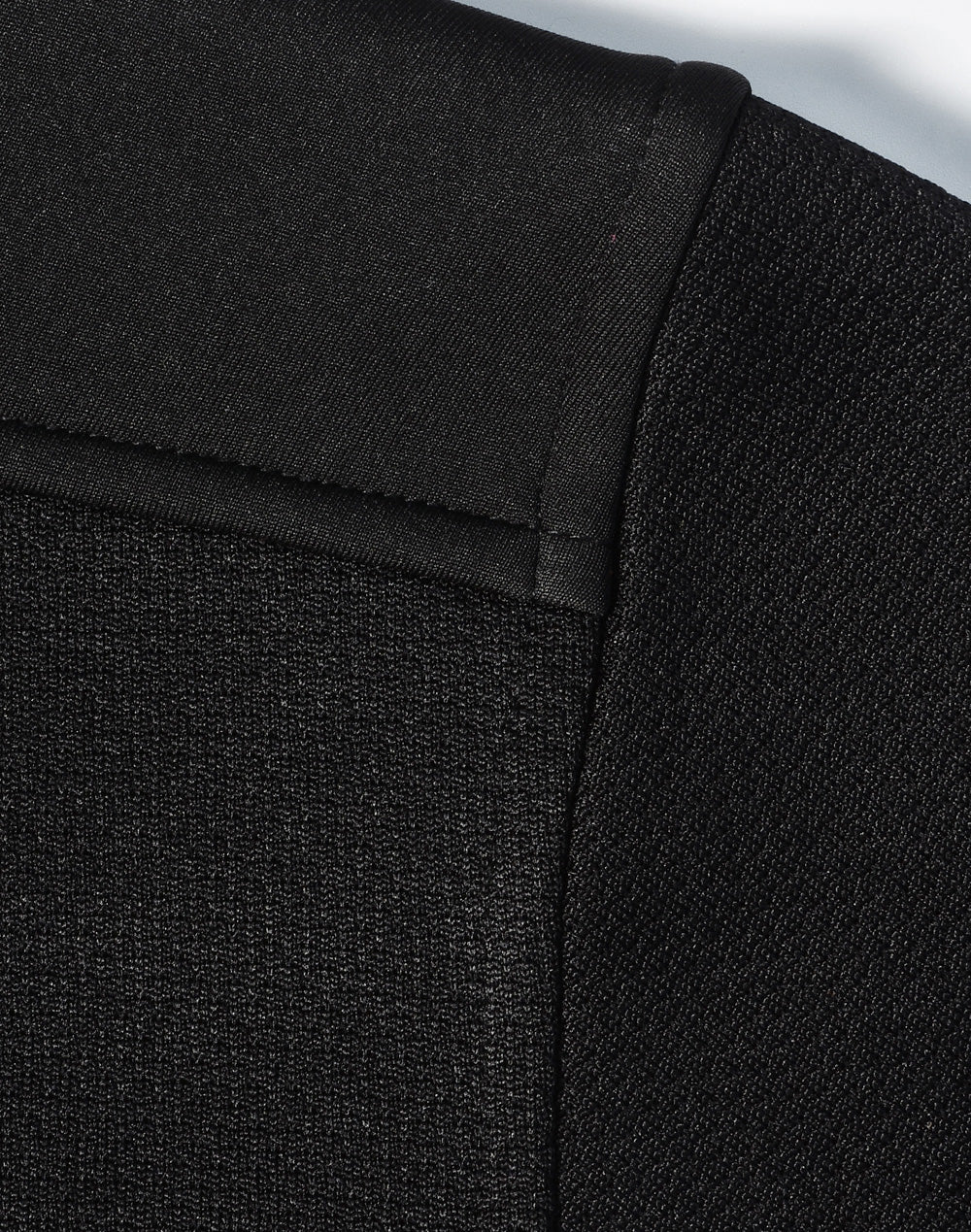 Jacquard Fleece Bomber Jacket - Black - View