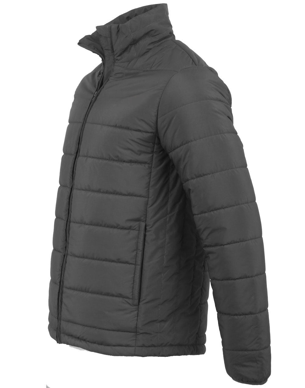 Mens Sustainable Insulated Puffer Jacket (3D Cut) - Black - View