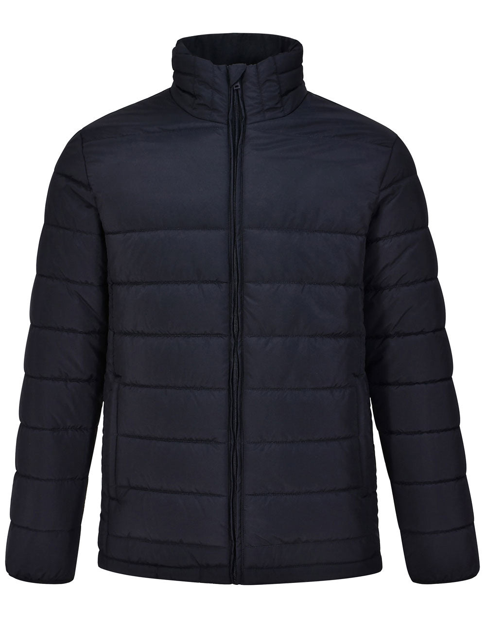 Mens Sustainable Insulated Puffer Jacket (3D Cut) - Navy - Front
