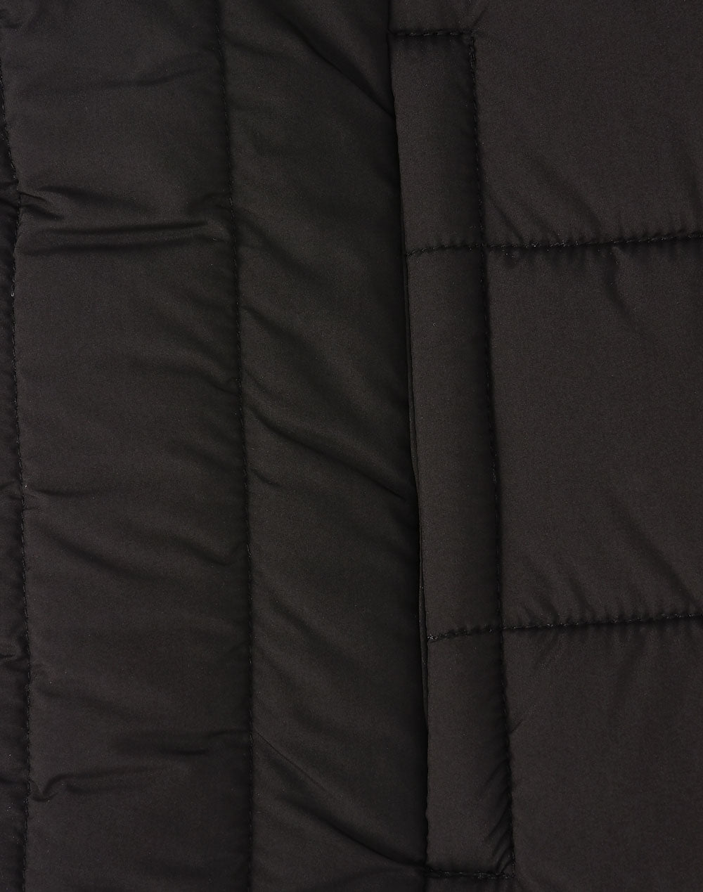 Ladies Sustainable Insulated Puffer Jacket (3D Cut) - Black - Fabric