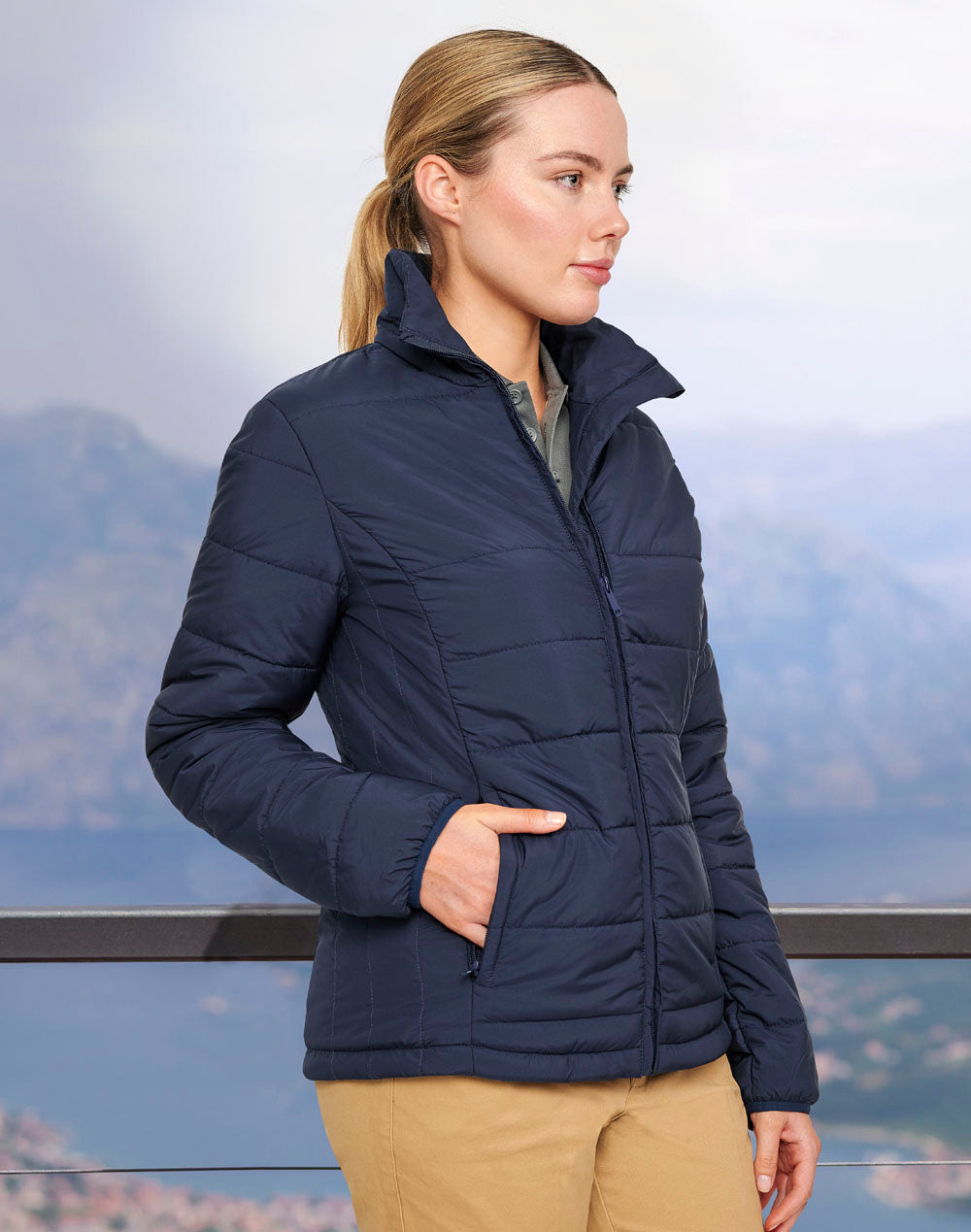 Ladies Sustainable Insulated Puffer Jacket (3D Cut) - view