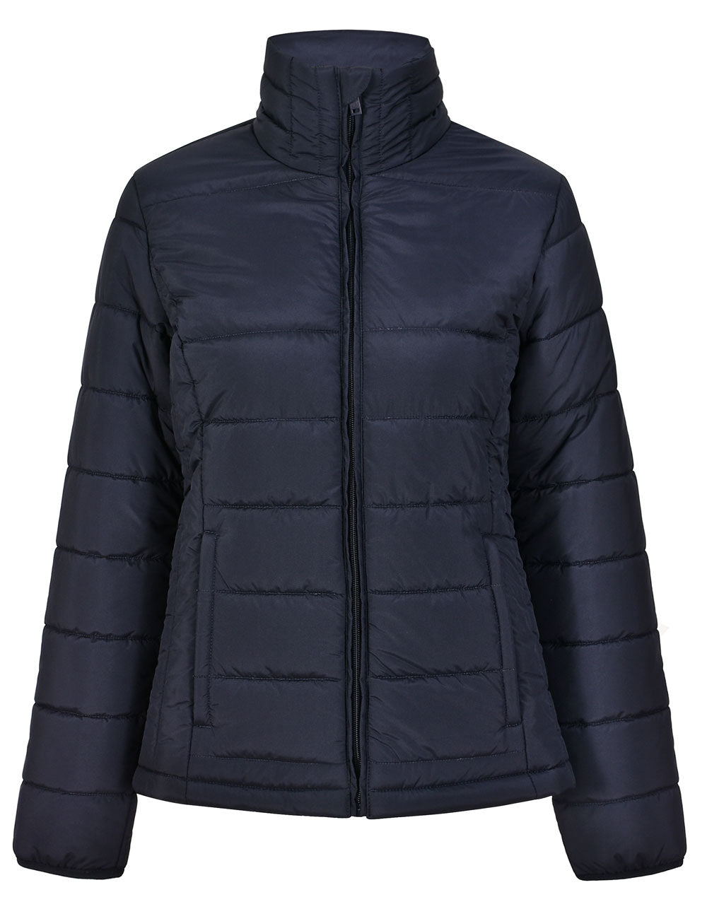 Ladies Sustainable Insulated Puffer Jacket (3D Cut) - Navy - Front