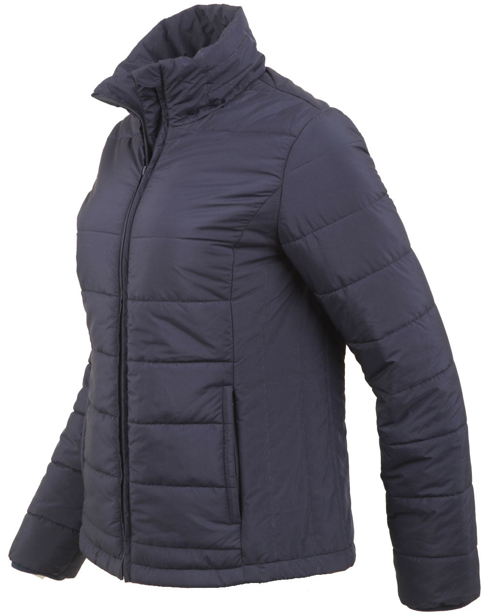 Ladies Sustainable Insulated Puffer Jacket (3D Cut) - Navy - View