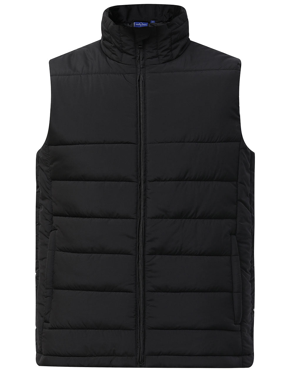 Sustainable Insulated Puffer Vest (3D Cut) Men's - Black - Front