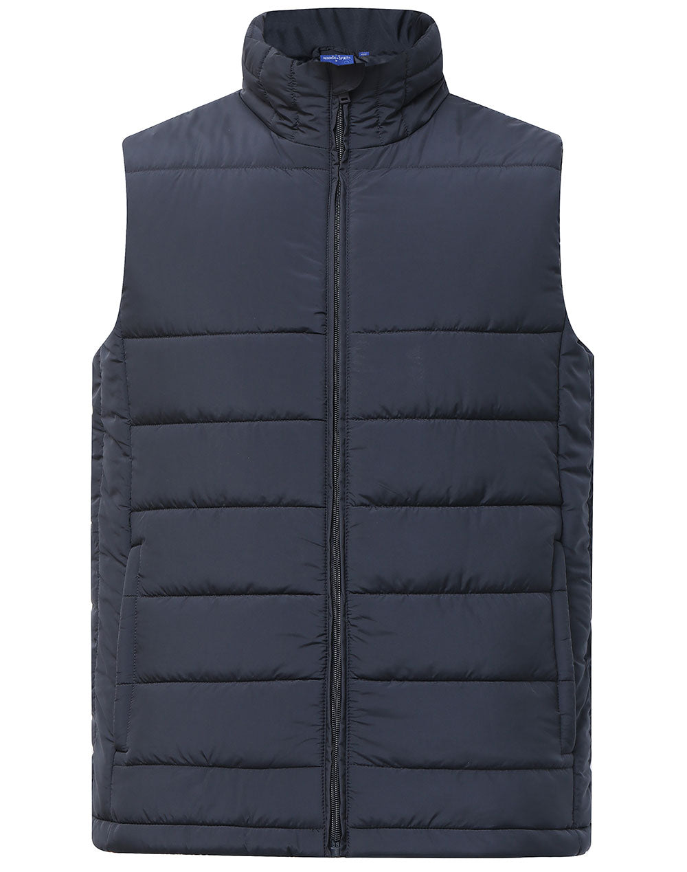 Sustainable Insulated Puffer Vest (3D Cut) Men's - Navy - Front