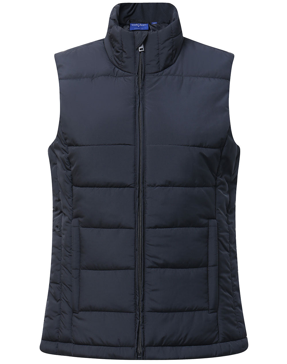 Sustainable Insulated Puffer Vest (3D Cut) Ladie's - Navy - Front
