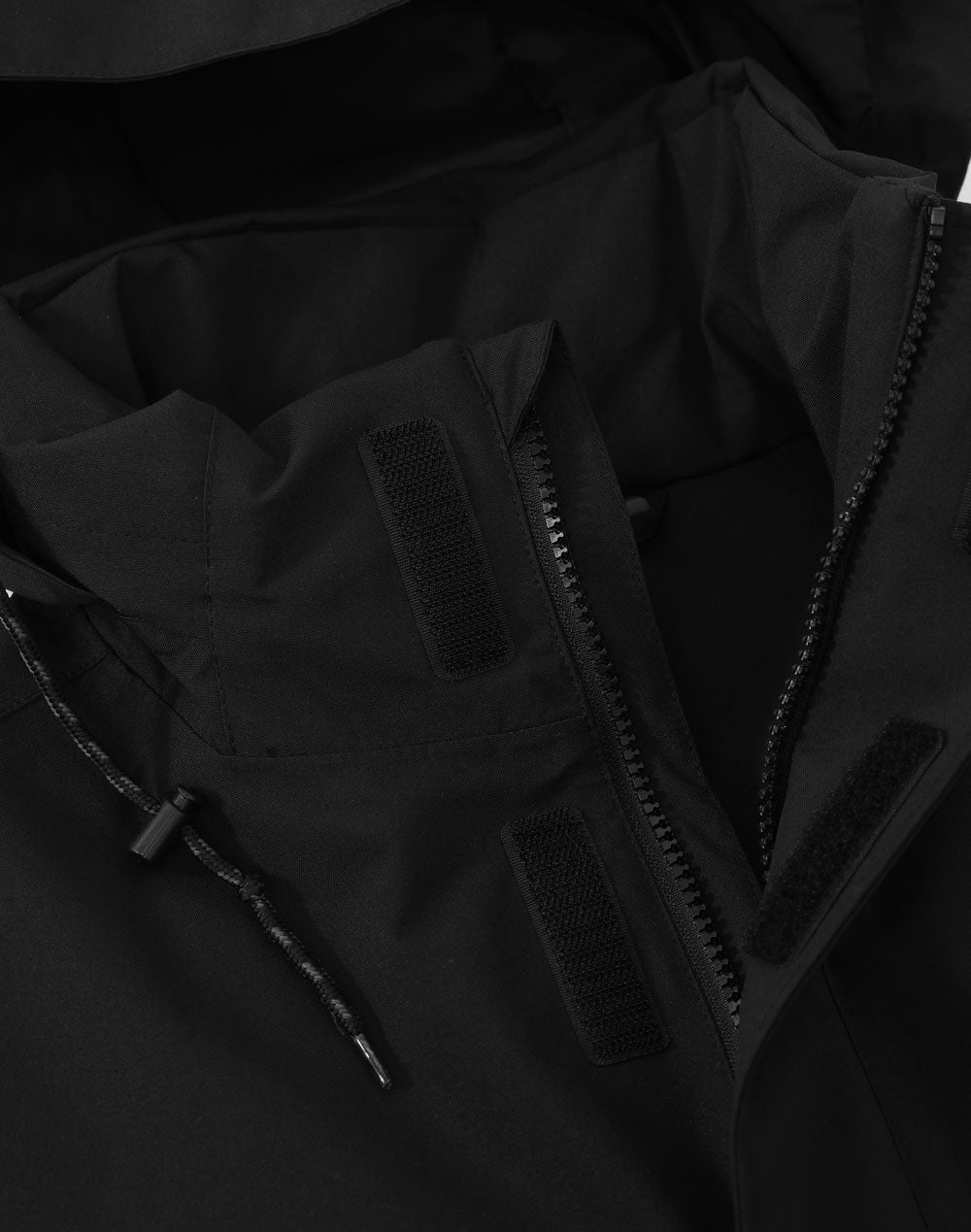 Unisex Waterproof Quilted Jacket - Black - View