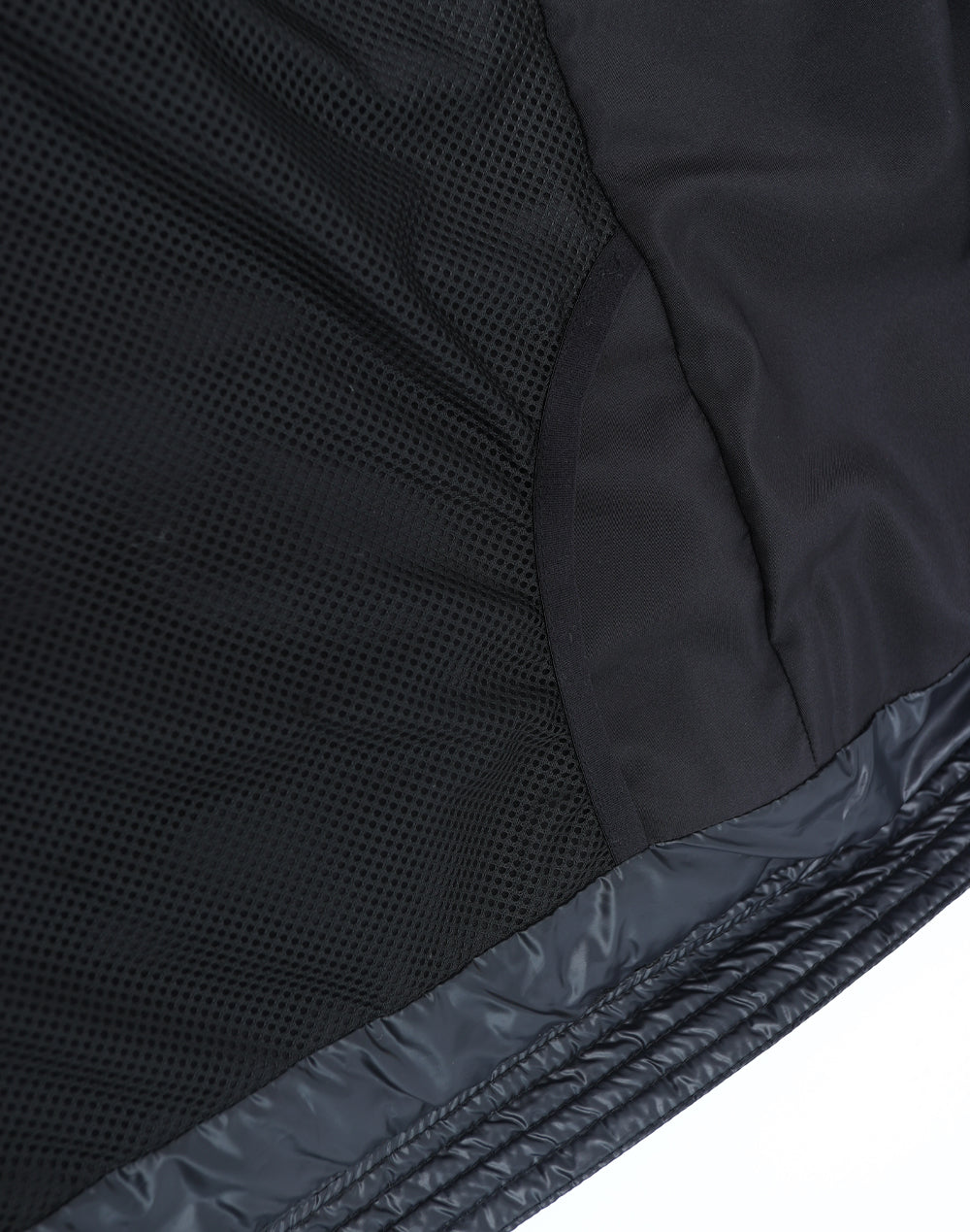 Adults Sustainable Lightweight Hooded Puffer Jacket - Black - View