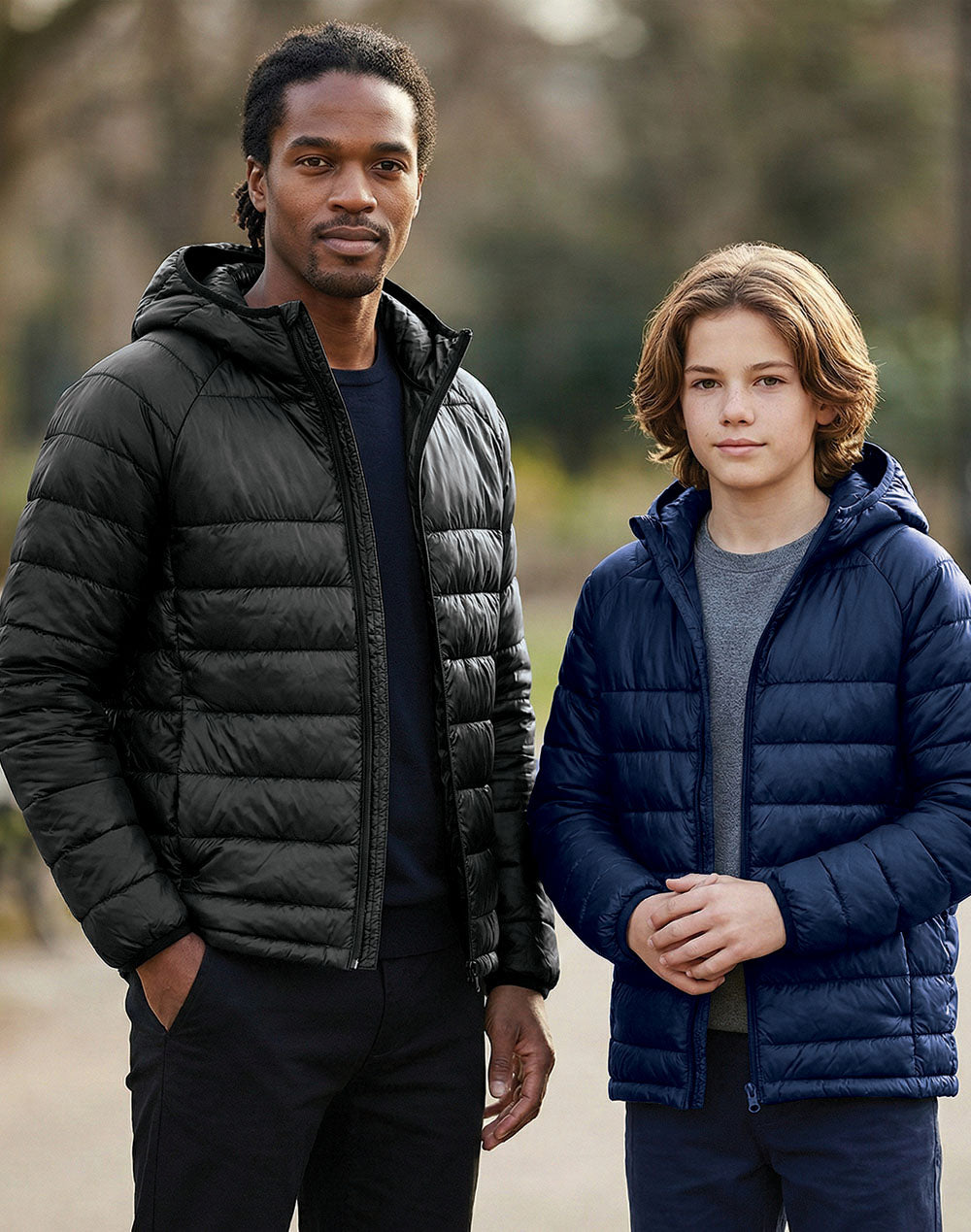 Kids Sustainable Lightweight Hooded Puffer Jacket - view