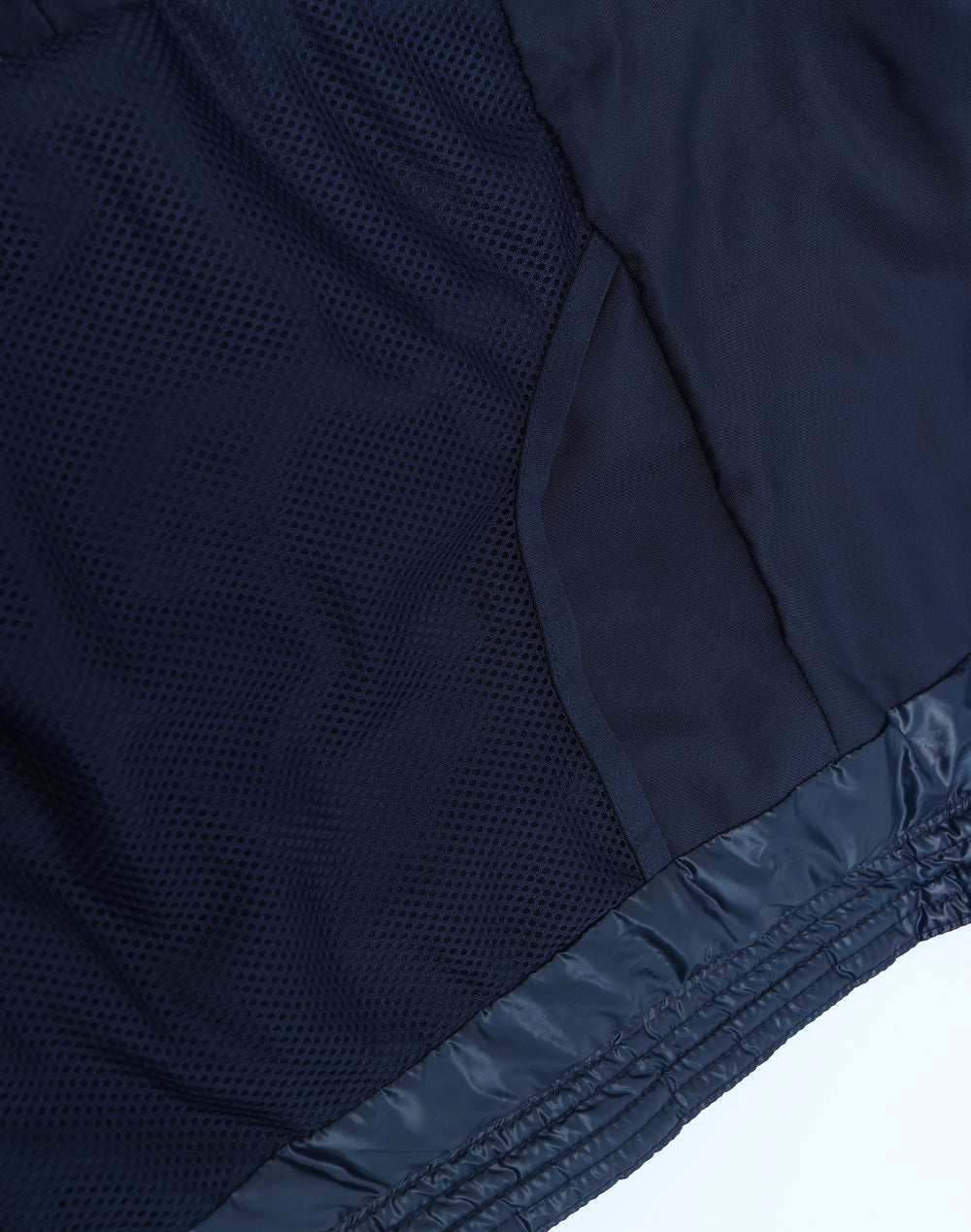 Adults Sustainable Lightweight Hooded Puffer Jacket - Navy - View