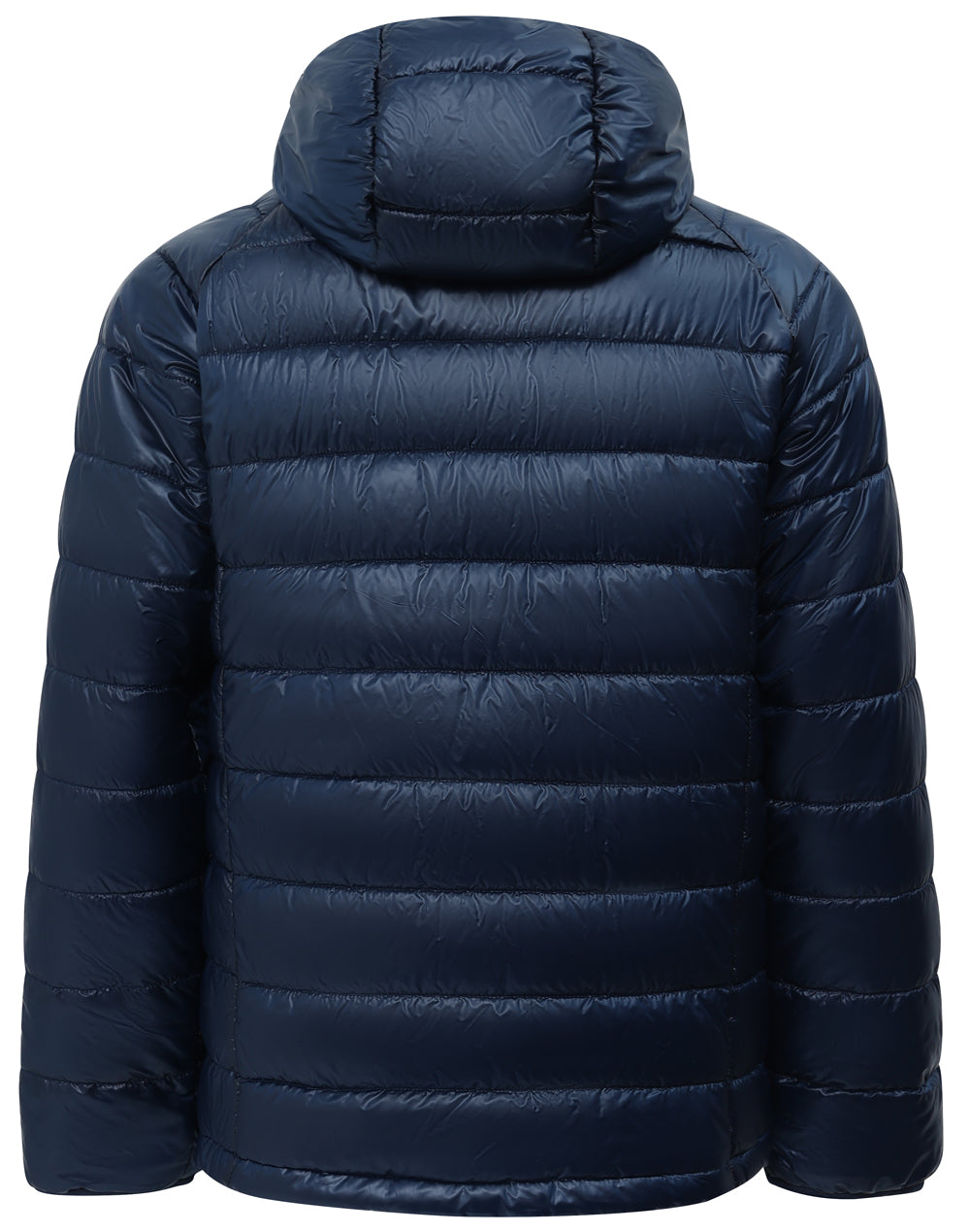 Adults Sustainable Lightweight Hooded Puffer Jacket - Navy - Back