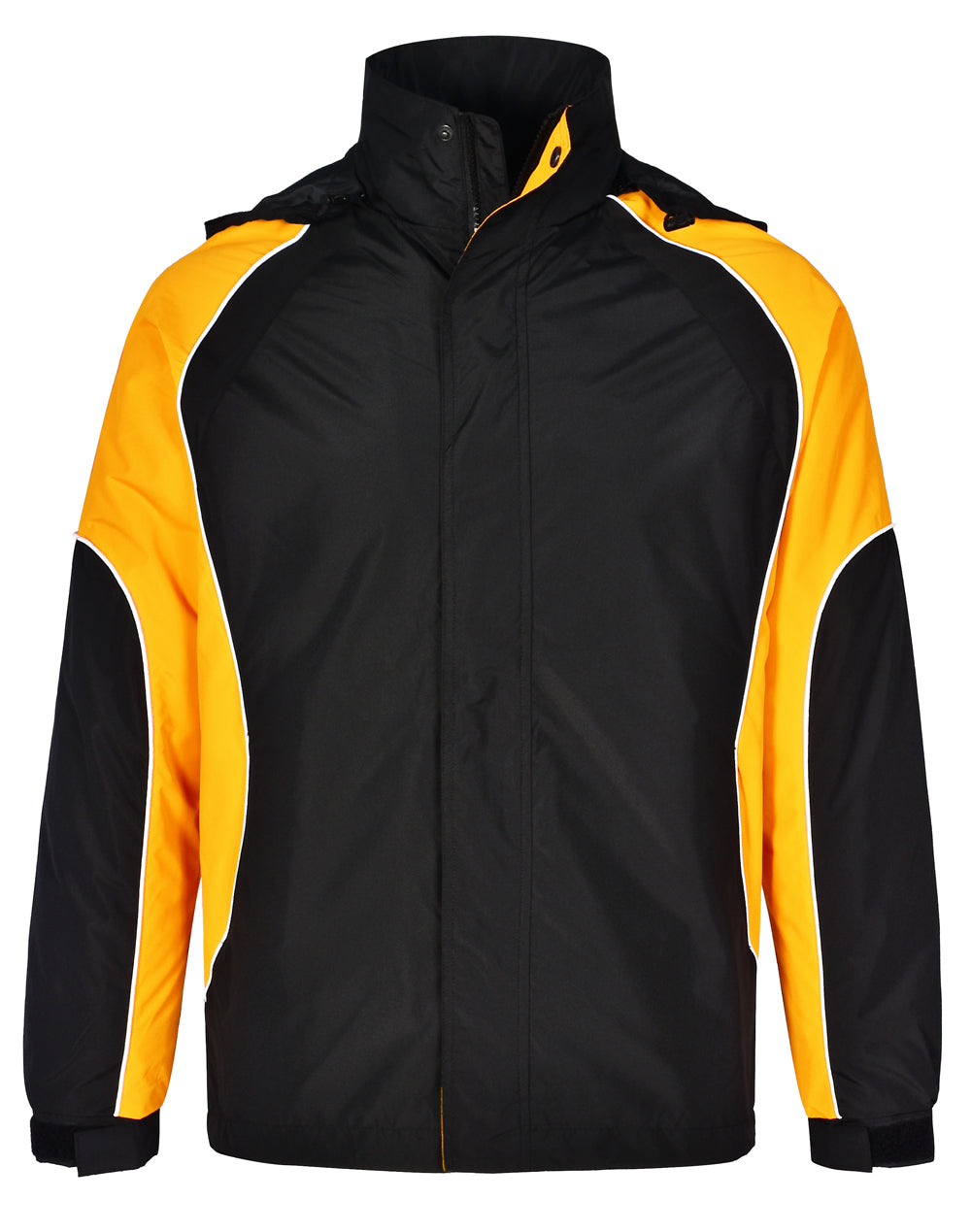 Arena Jacket Unisex - Black/White/Gold - Front