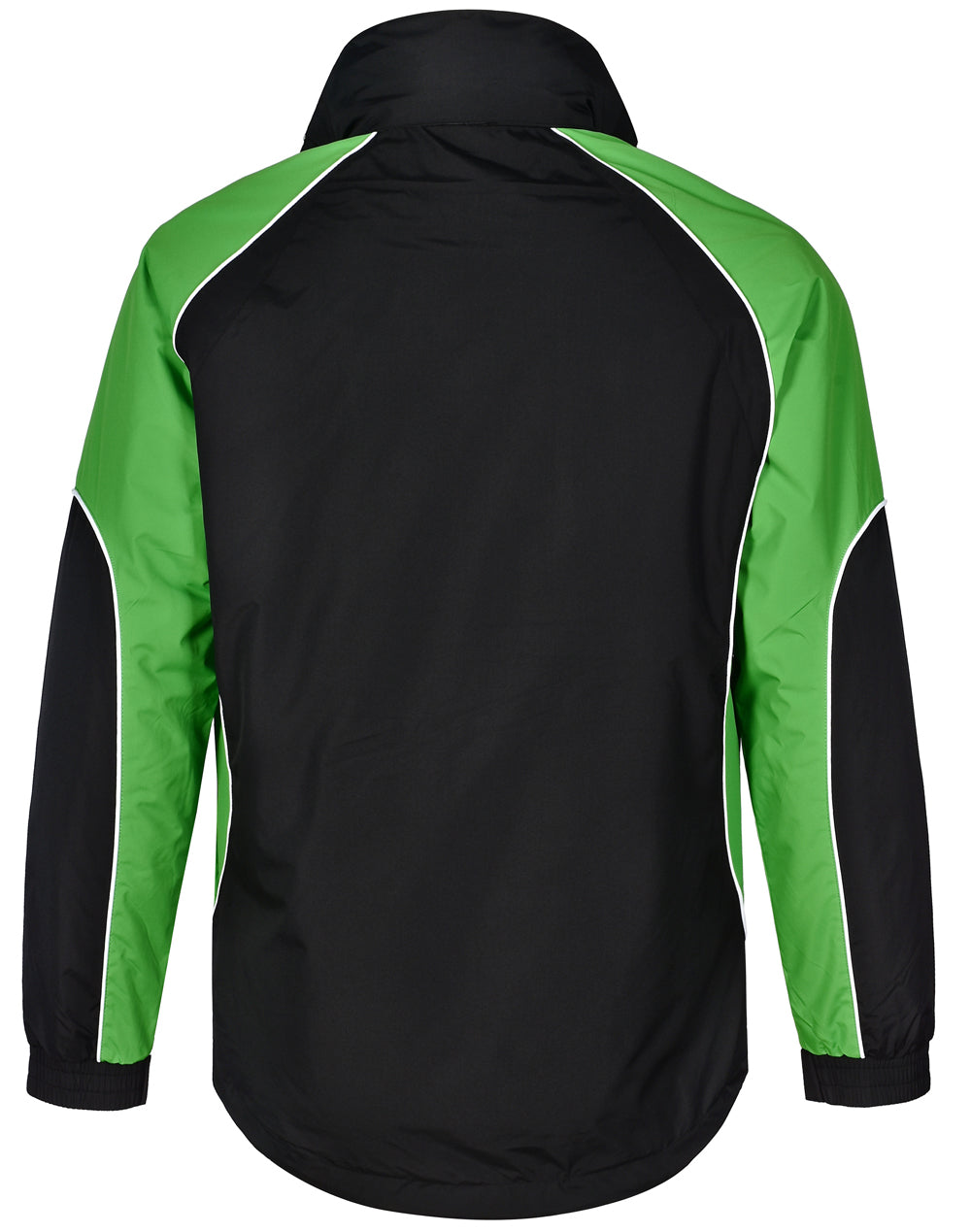 Arena Jacket Unisex - Black/White/Green - Back