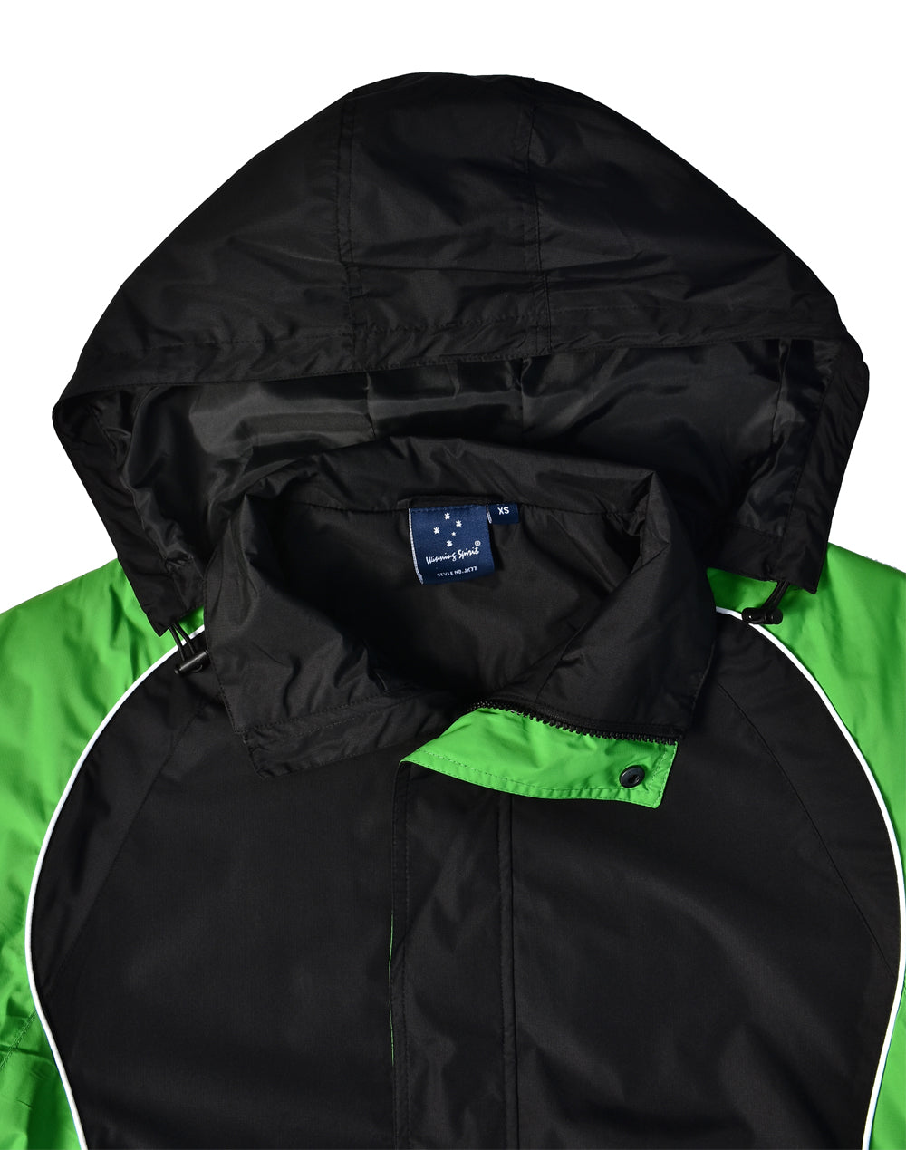 Arena Jacket Unisex - Black/White/Green - View