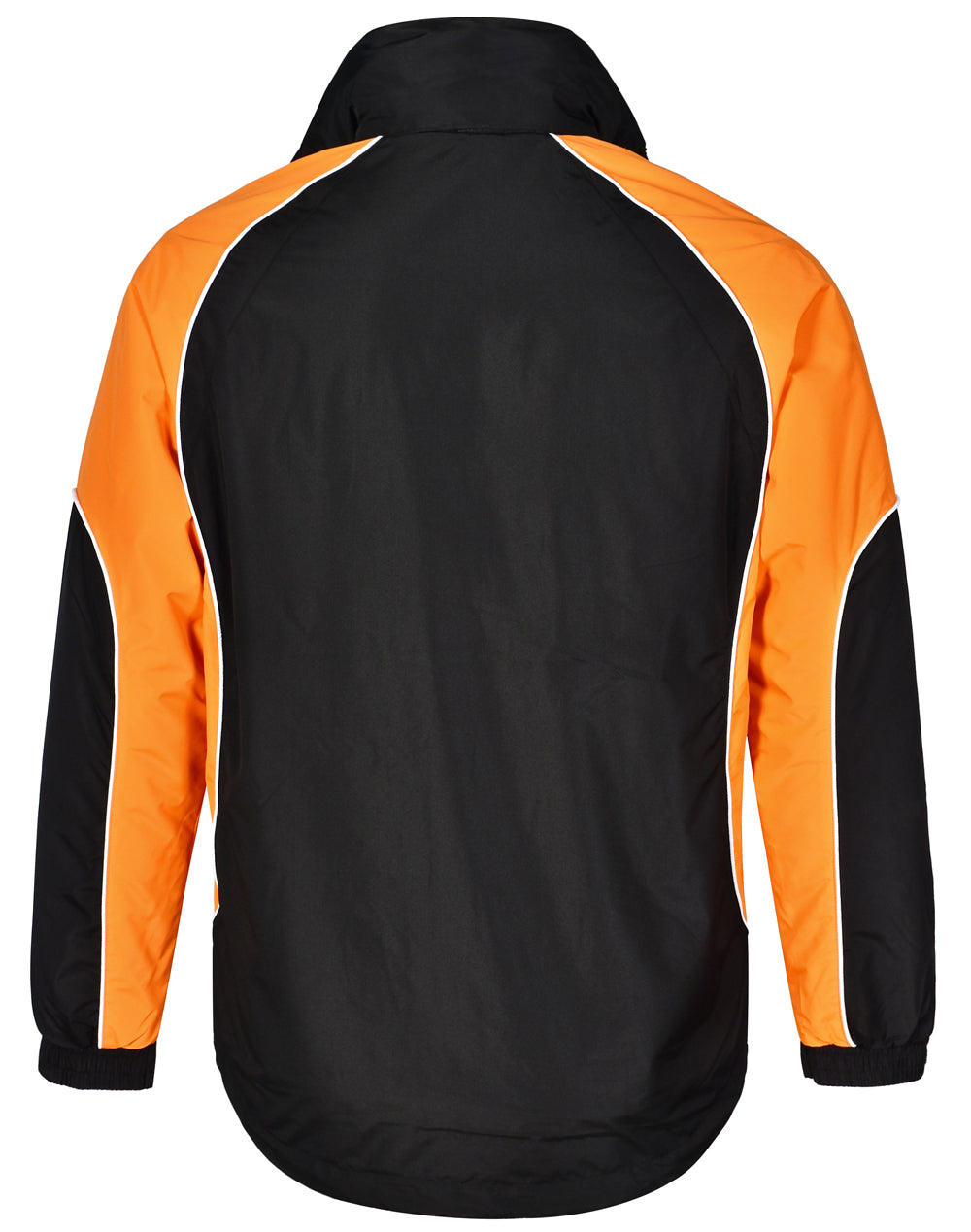 Arena Jacket Unisex - Black/White/Orange - Back