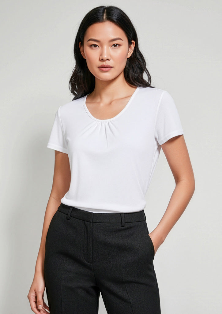 Chic Womens Top - White - Model