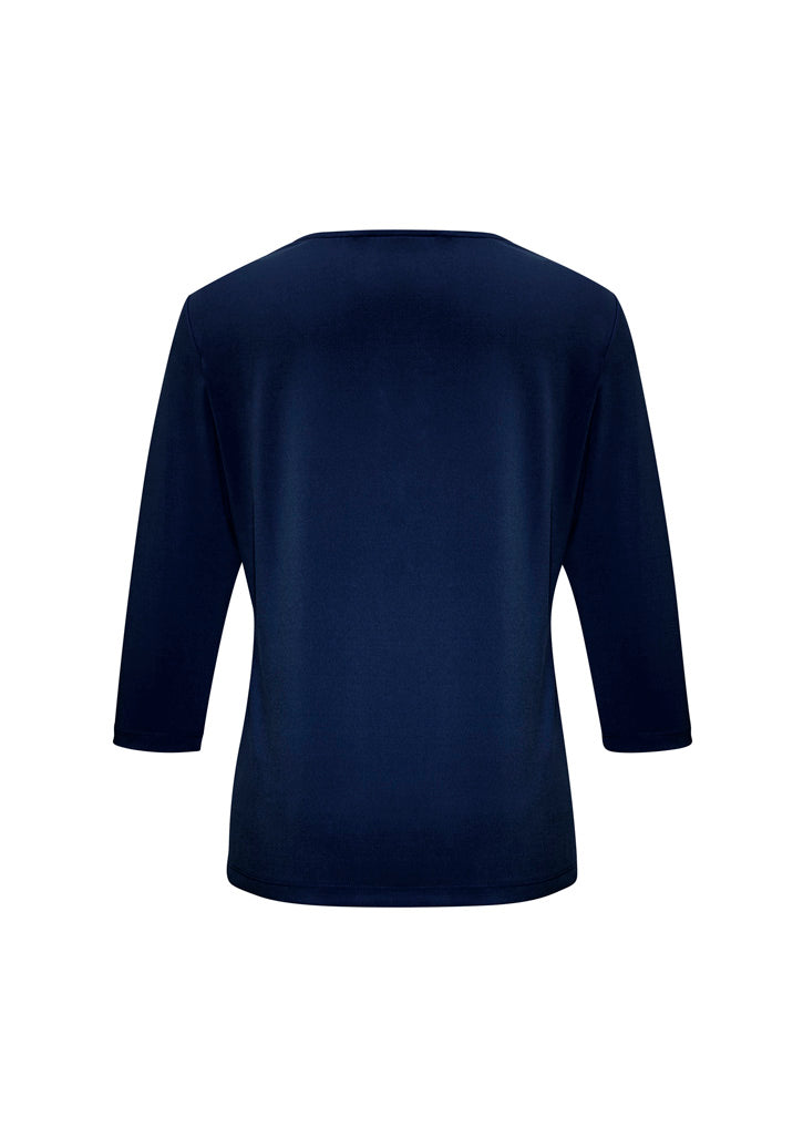 Lana Womens 3/4 Sleeve Top - Ink - Back