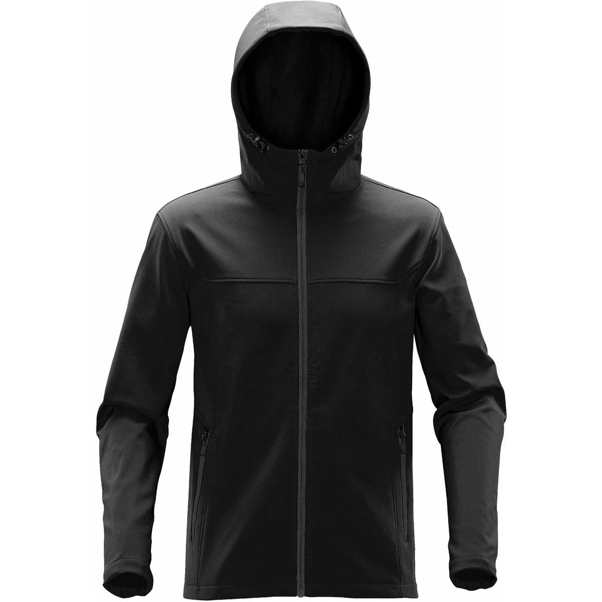 Men's Orbiter Softshell Hoody - Black / Dolphin - Front