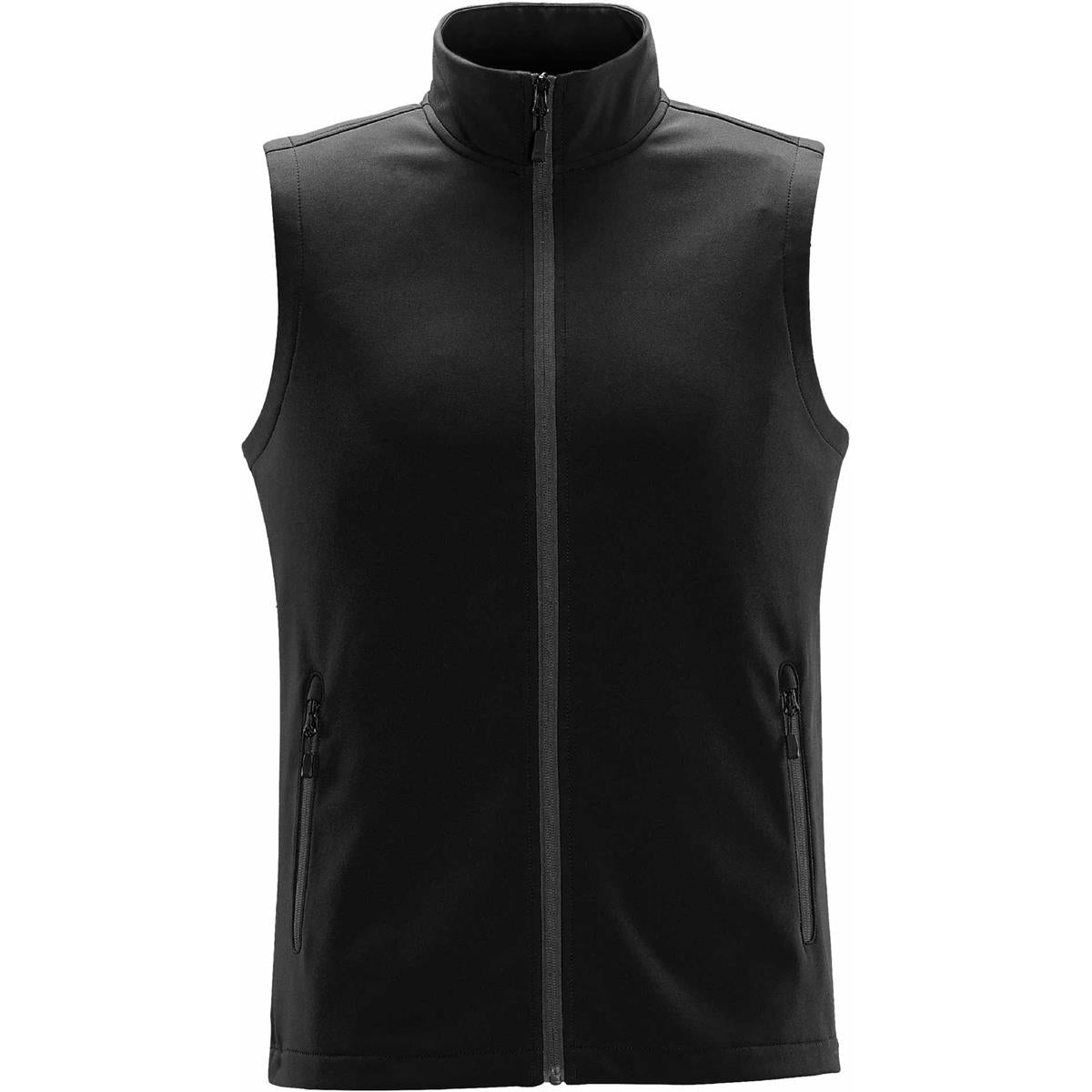 Men's Orbiter Softshell Vest - Black / Dolphin - Front
