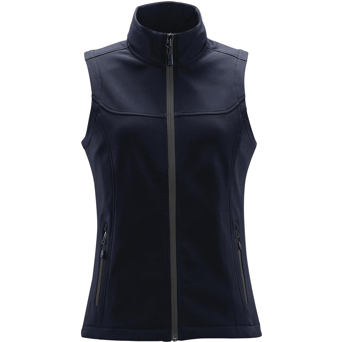 Women's Orbiter Softshell Vest - Navy / Carbon - Front
