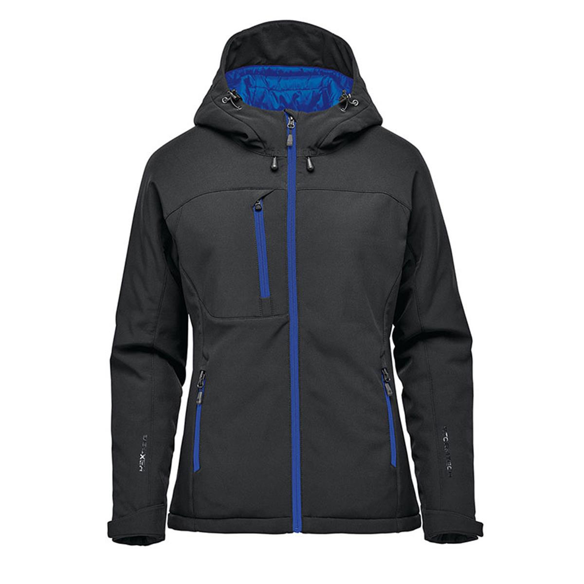 Women's Orbiter Insulated Softshell - Black / Azure Blue - Front