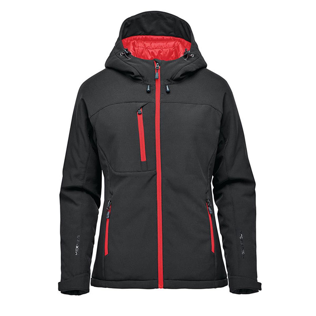 Women's Orbiter Insulated Softshell - Black / Red - Front