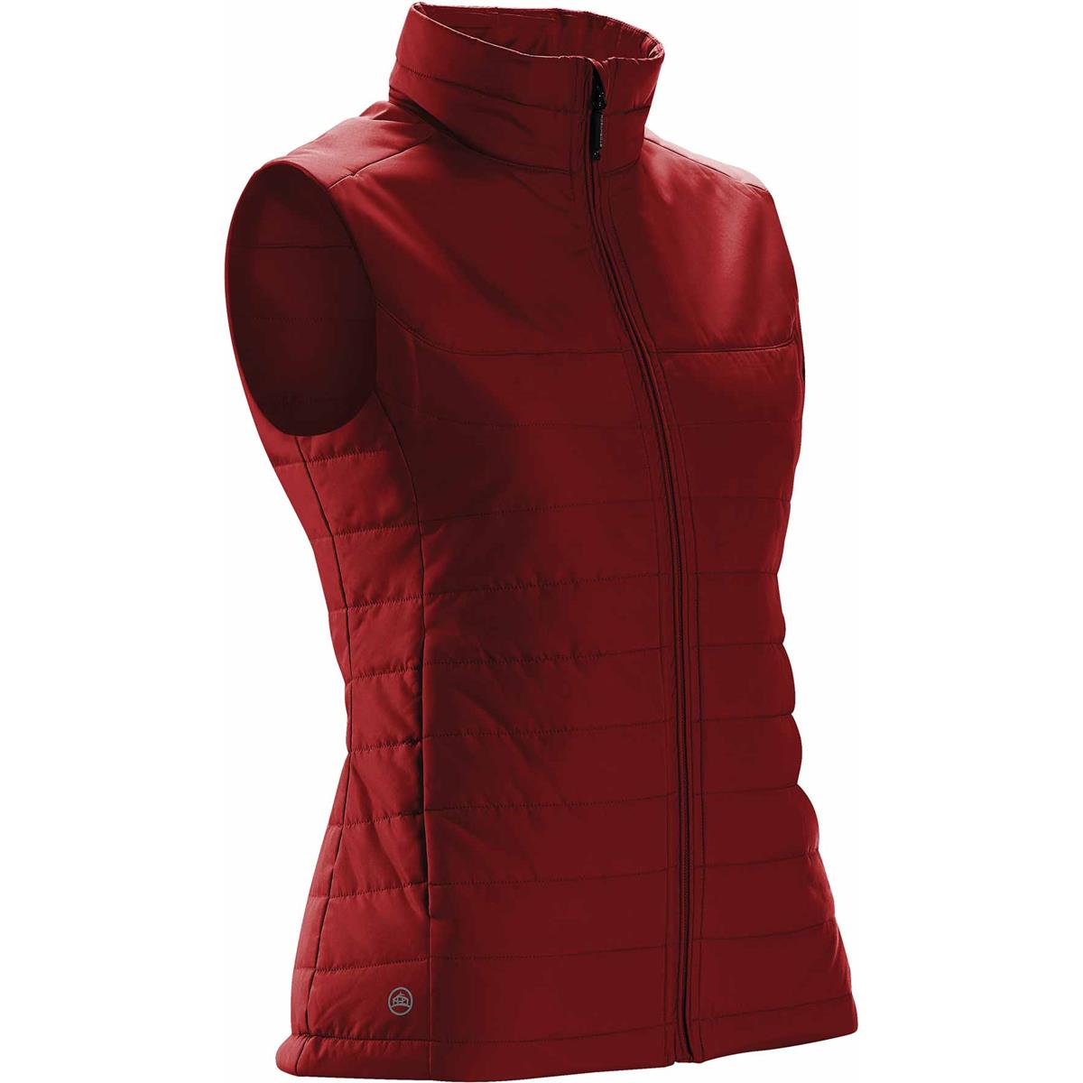 Women's Nautilus Quilted Vest - Bright Red - Back