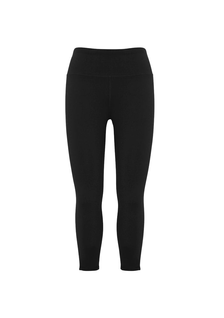 Flex Womens 3/4 Leggings - Black - Front