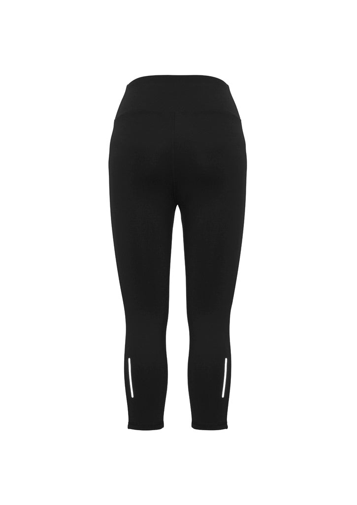 Flex Womens 3/4 Leggings - Black - Back