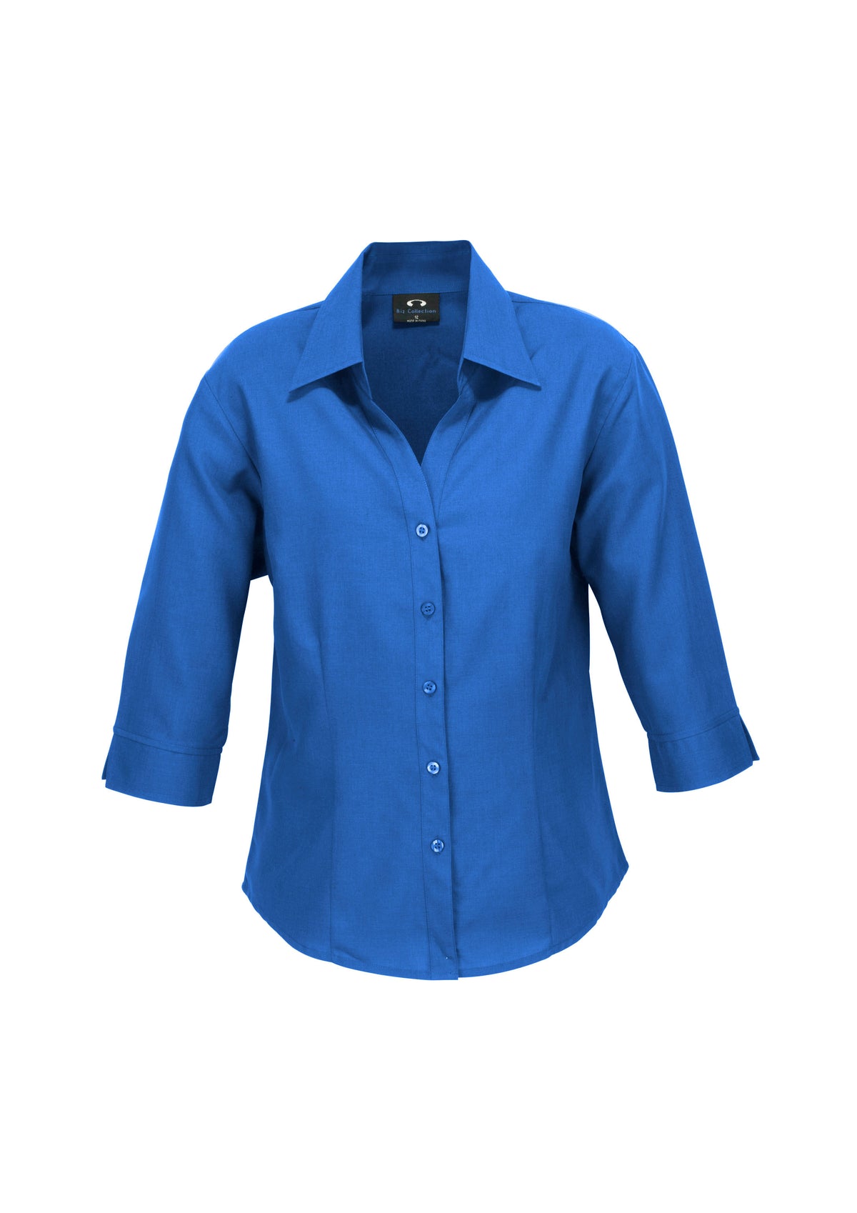 Oasis Womens 3/4 Sleeve Shirt - Electric Blue - Front