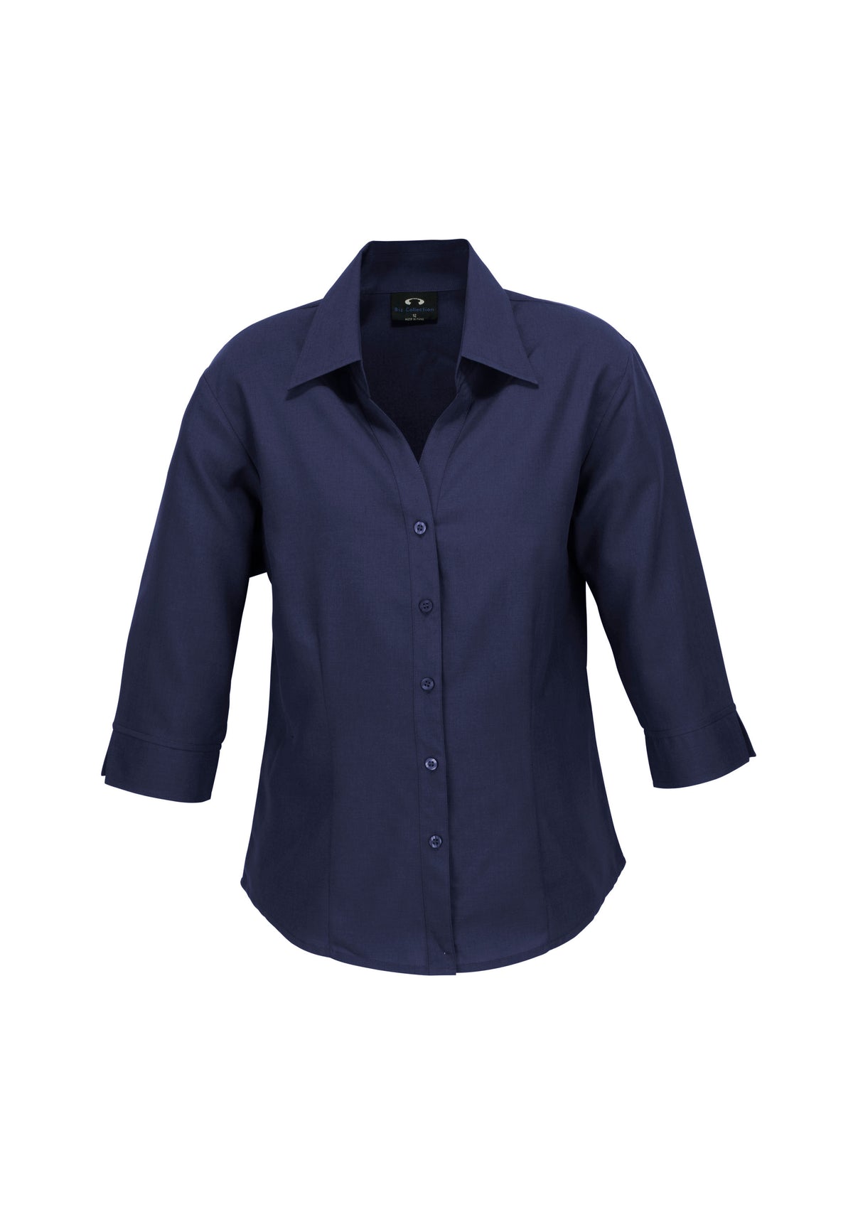 Oasis Womens 3/4 Sleeve Shirt - Navy - Front