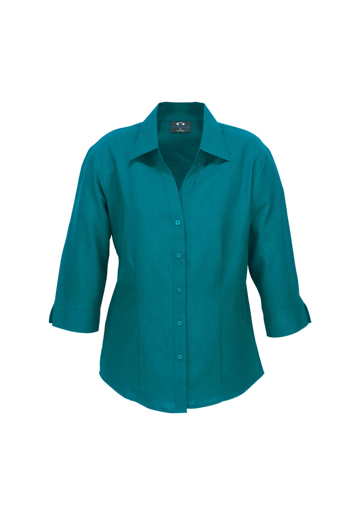Oasis Womens 3/4 Sleeve Shirt - Teal - Front