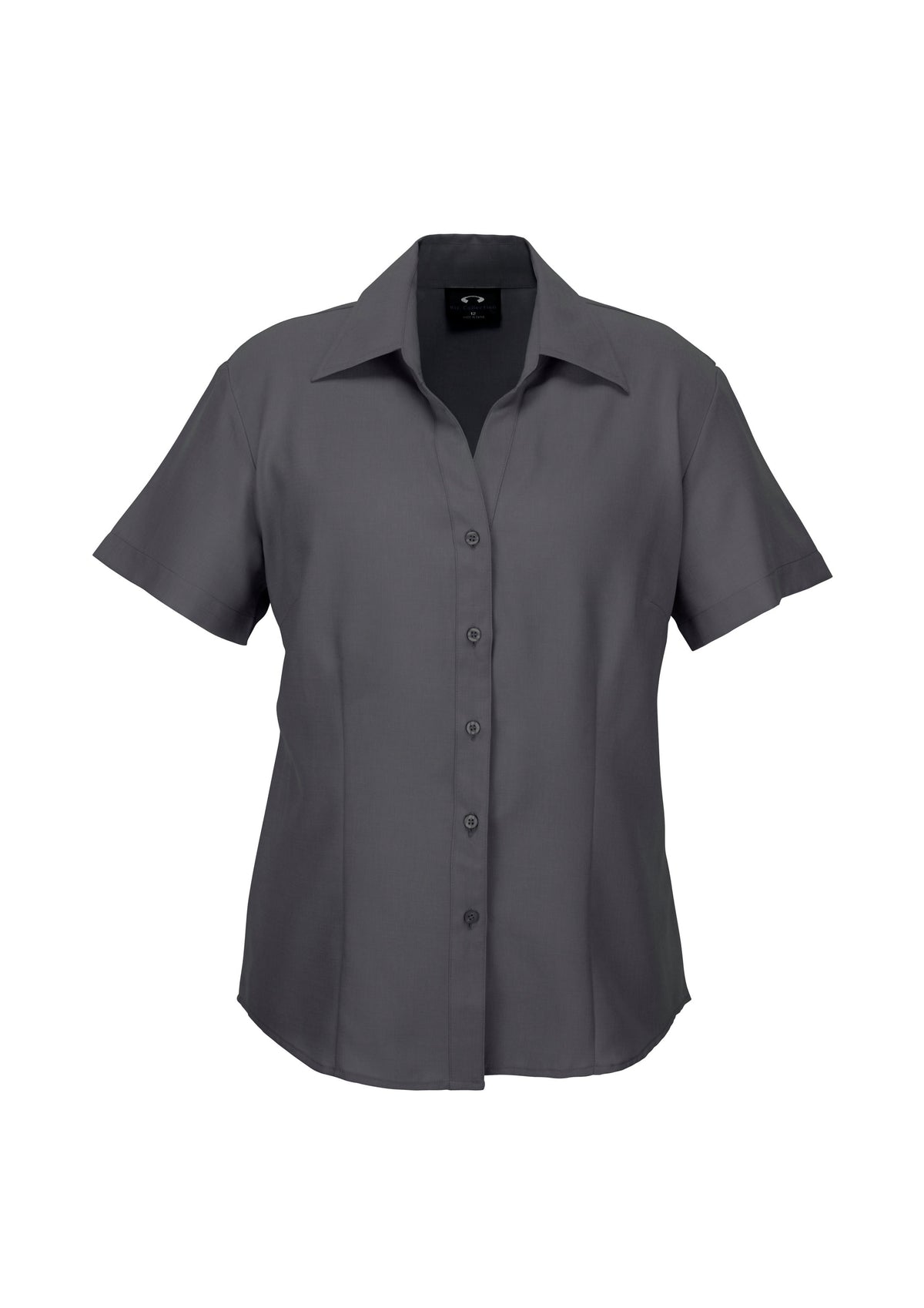 Oasis Womens Short Sleeve Shirt - Charcoal - Front