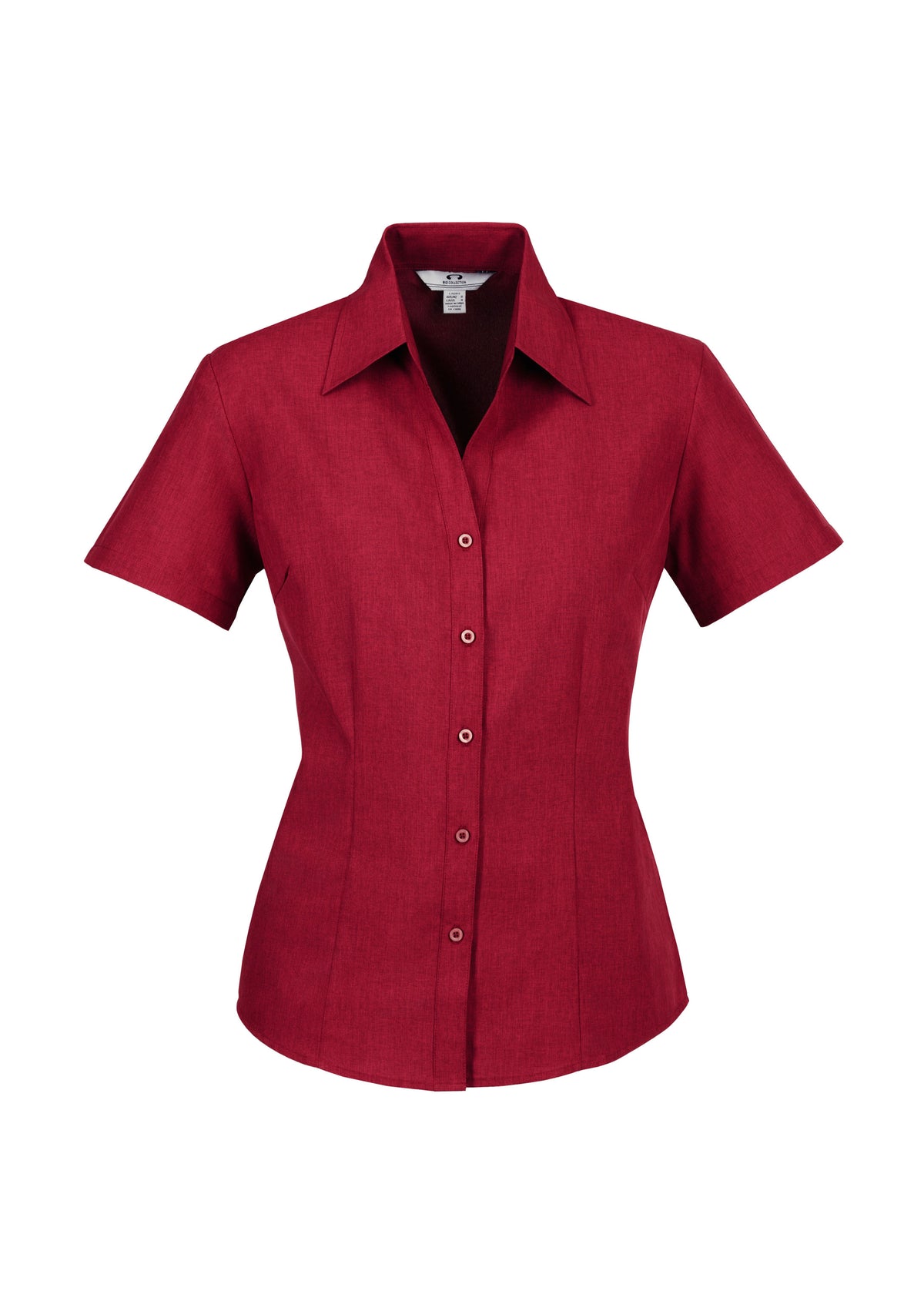 Oasis Womens Short Sleeve Shirt - Cherry - Front