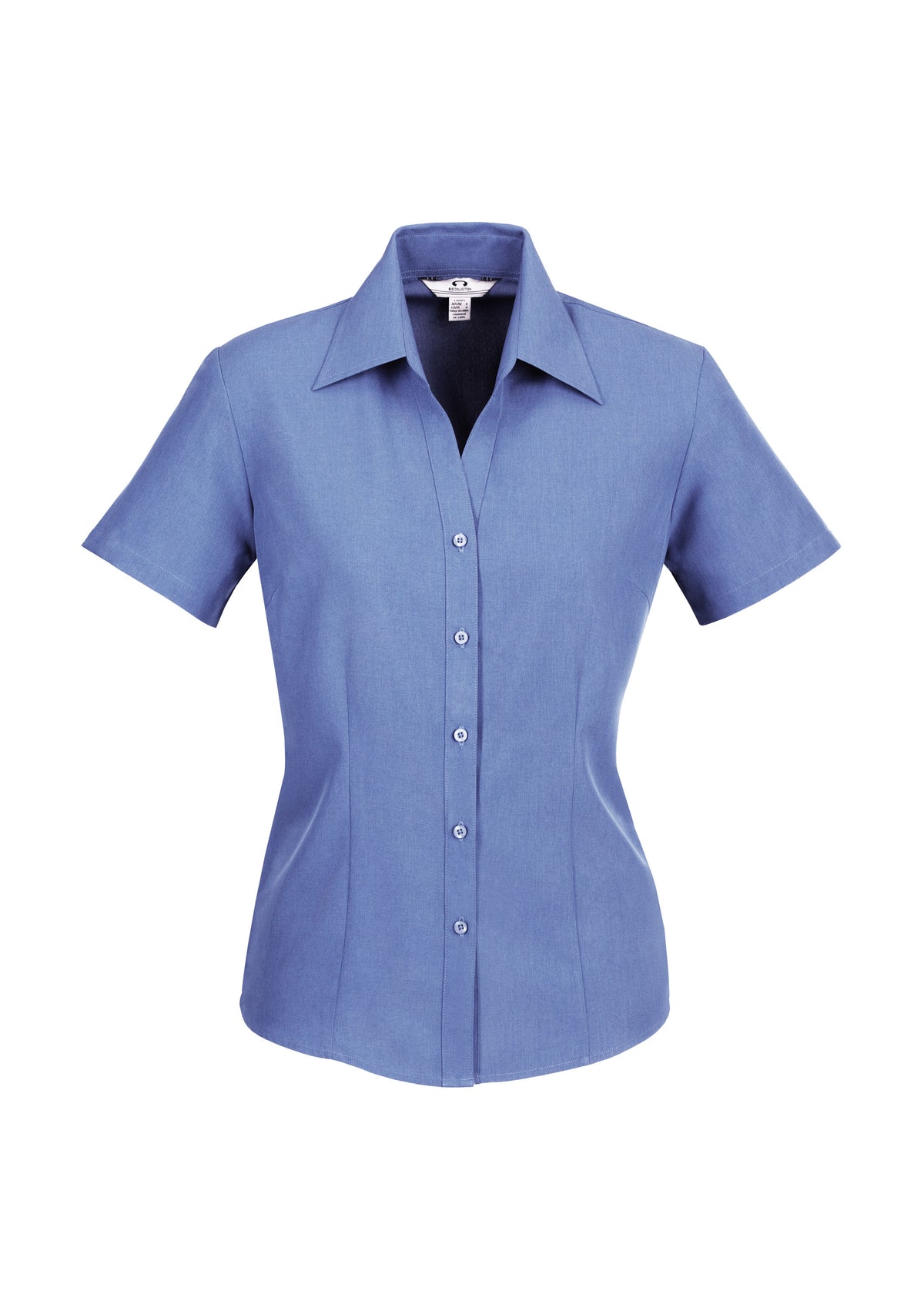 Oasis Womens Short Sleeve Shirt - Mid Blue - Front