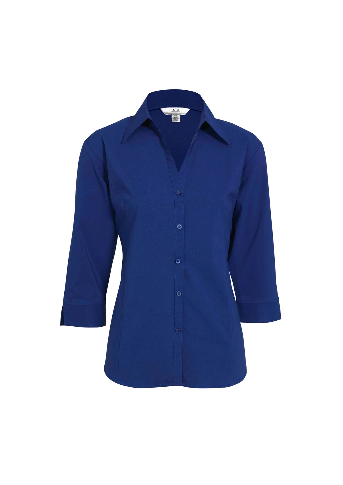 Metro Womens 3/4 Sleeve Shirt - Royal - Front