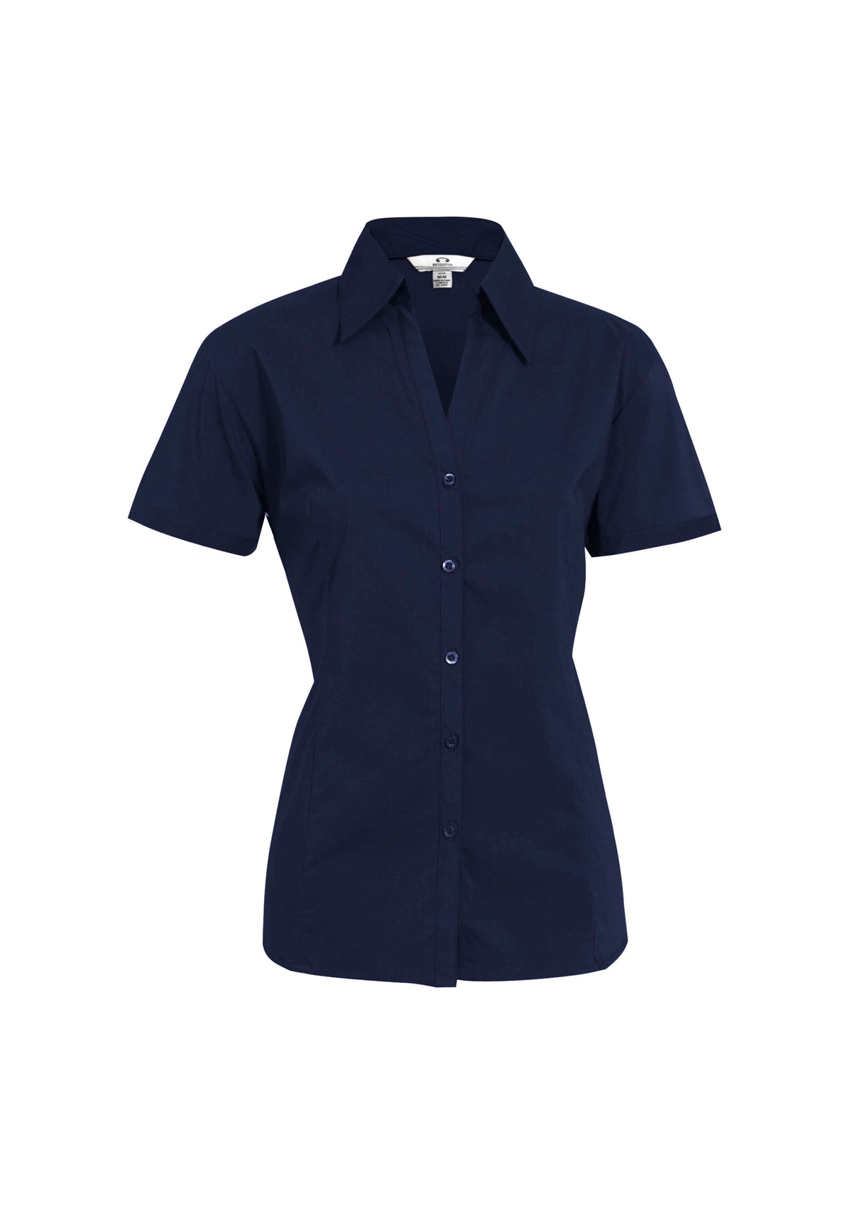 Metro Womens Short Sleeve Shirt - Navy - Front