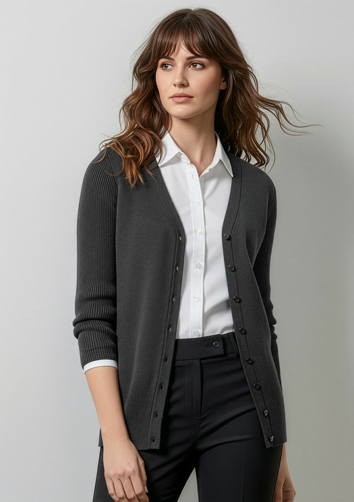 Milano Womens Cardigan - Charcoal - Model