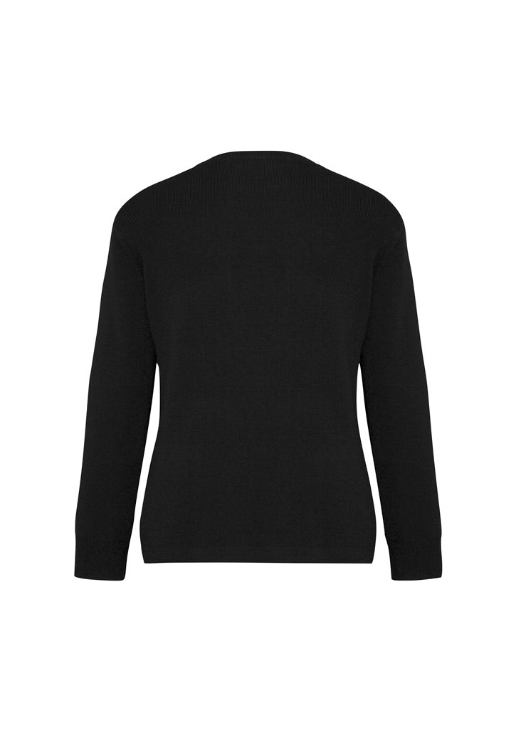 Woolmix Womens Cardigan - Black - Back