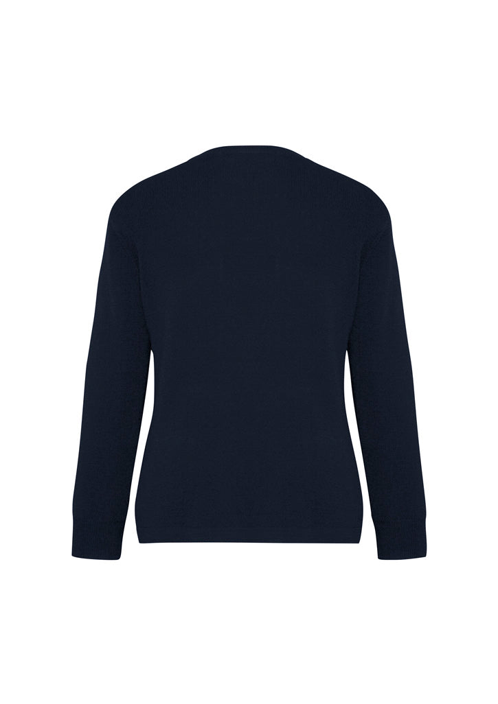 Woolmix Womens Cardigan - Navy - Back