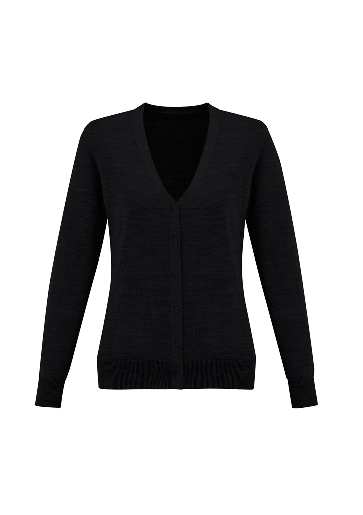 Roma Womens Knit Cardigan - Black - Front