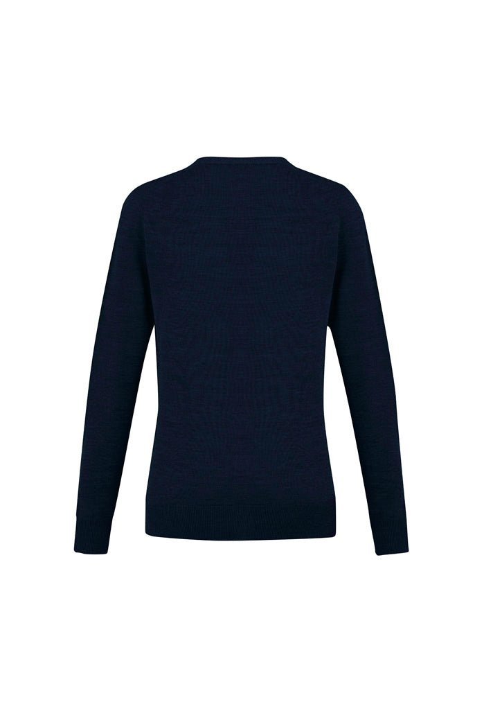 Roma Womens Knit Cardigan - Navy - Back