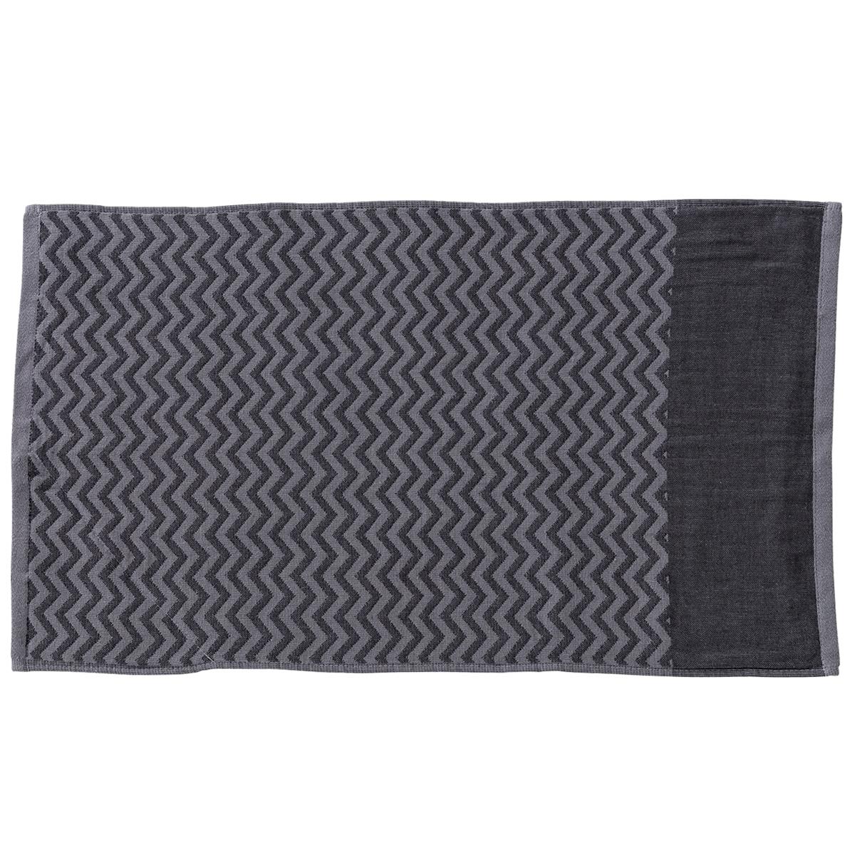 Elite Gym Towel with Pocket - Black / Grey - Front