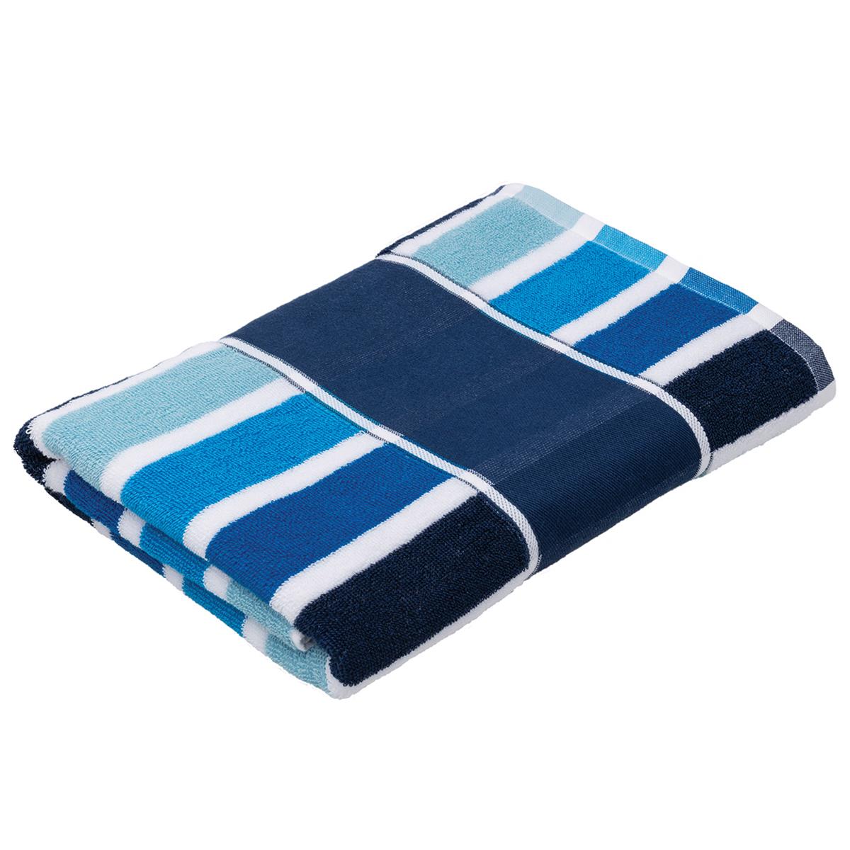 Cabana Towel - Navy / Royal / Sky Blue / Powder Blue - Front