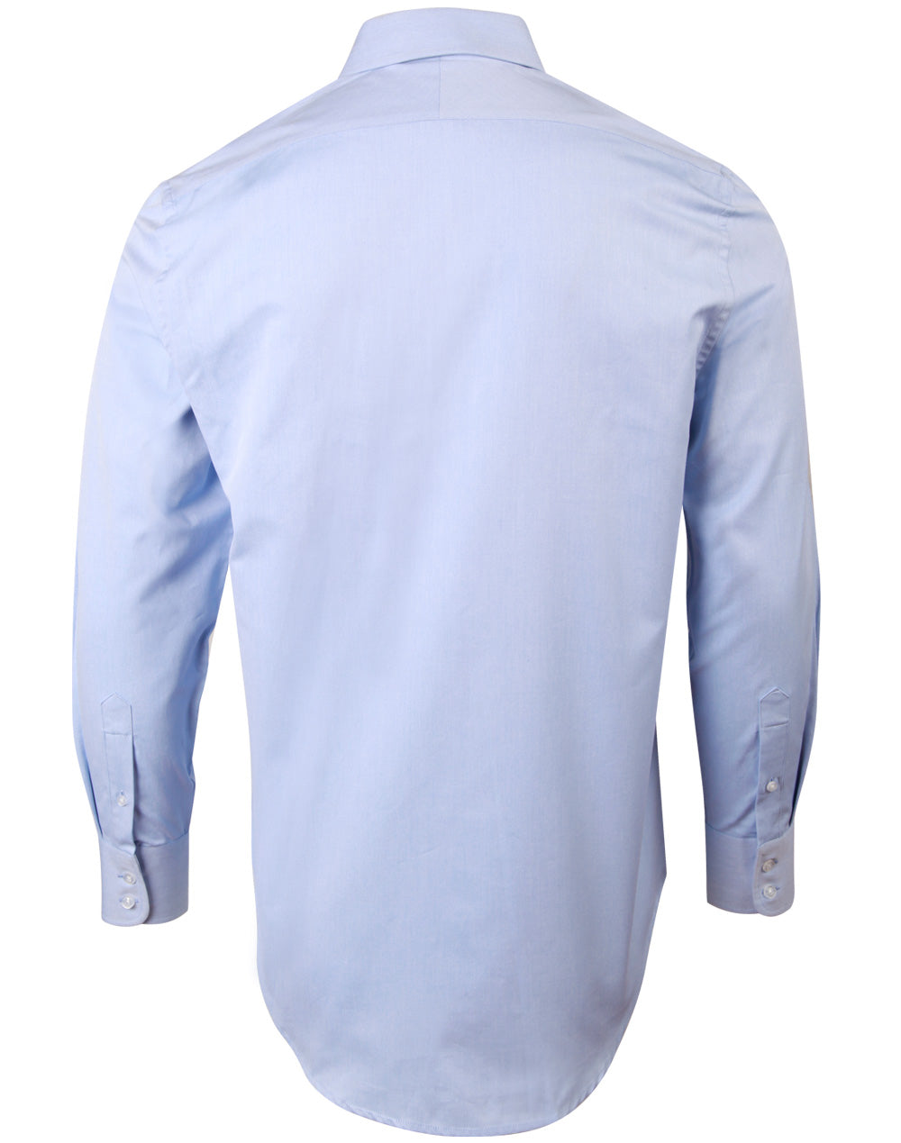 Men's Pinpoint Oxford Long Sleeve Shirt - Blue - Back