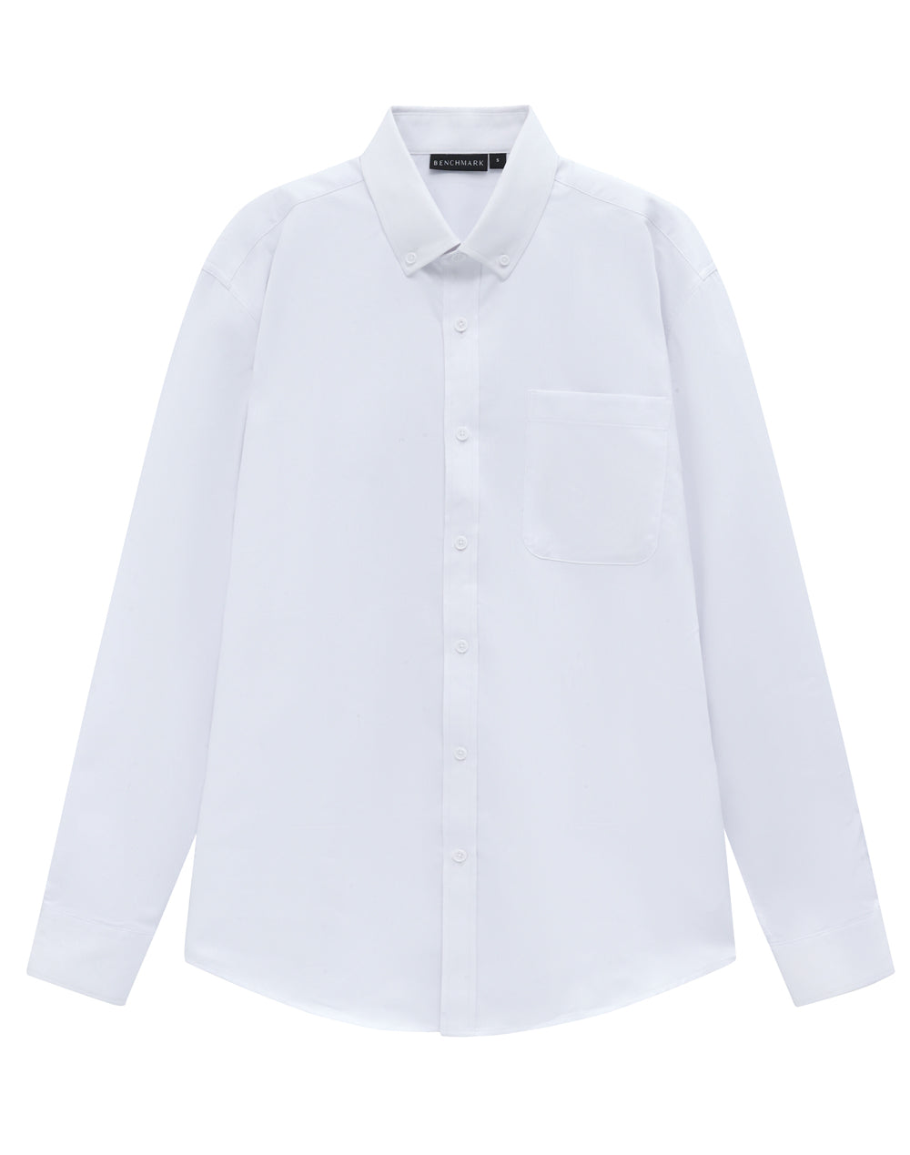 Mens Smart Casual Cotton Blend L/S Shirt - White - View