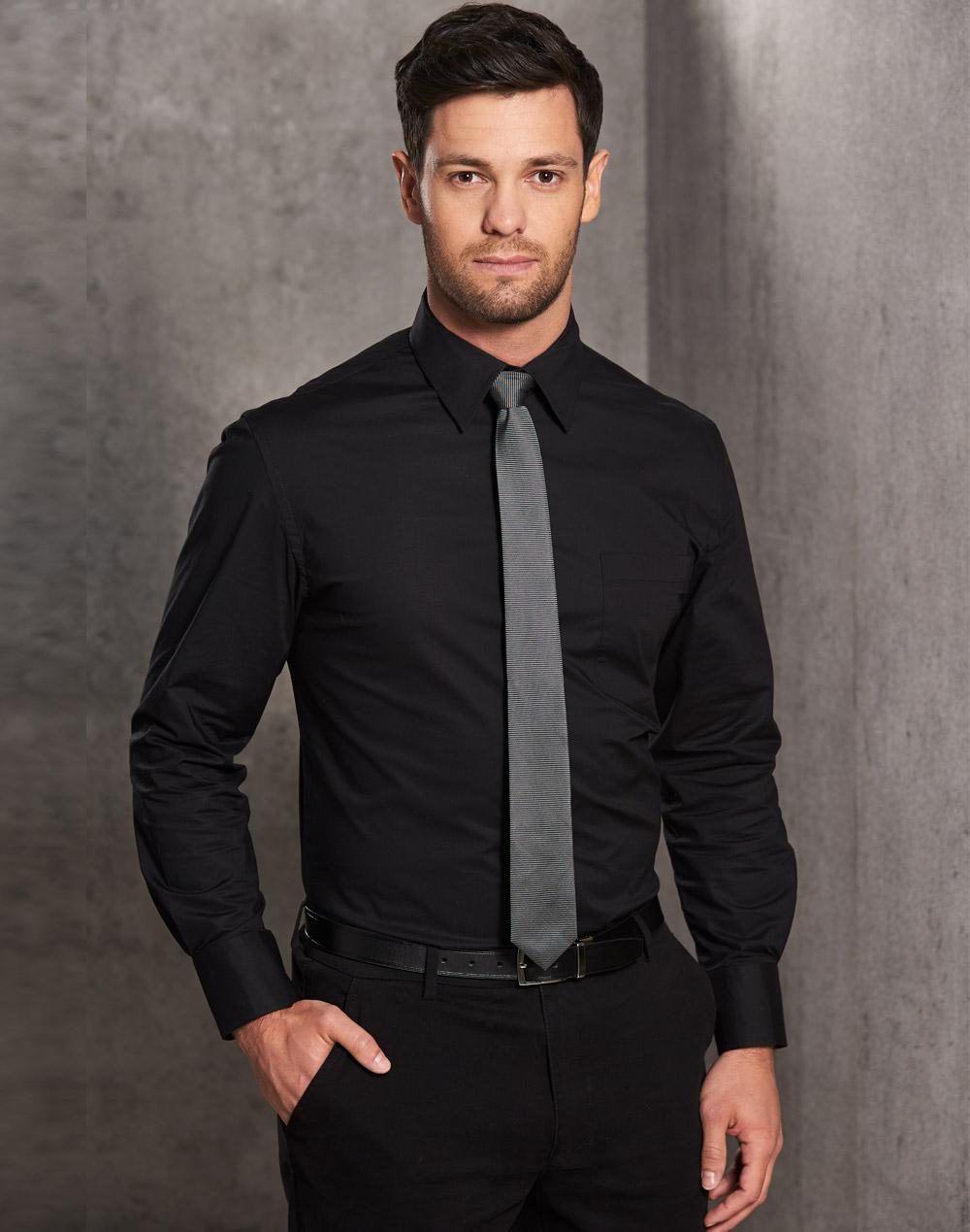 Men's Cotton/Poly Stretch Long Sleeve Shirt