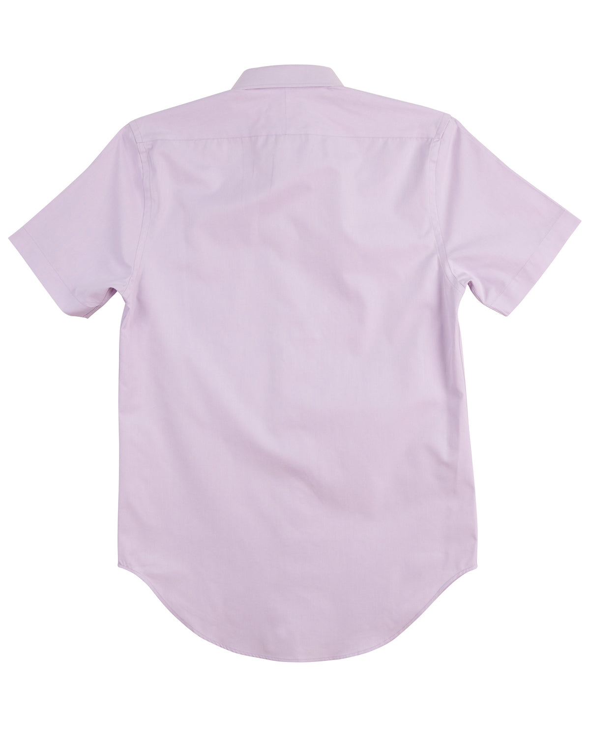 Men's CVC Oxford Short Sleeve Shirt - Lilac - Back